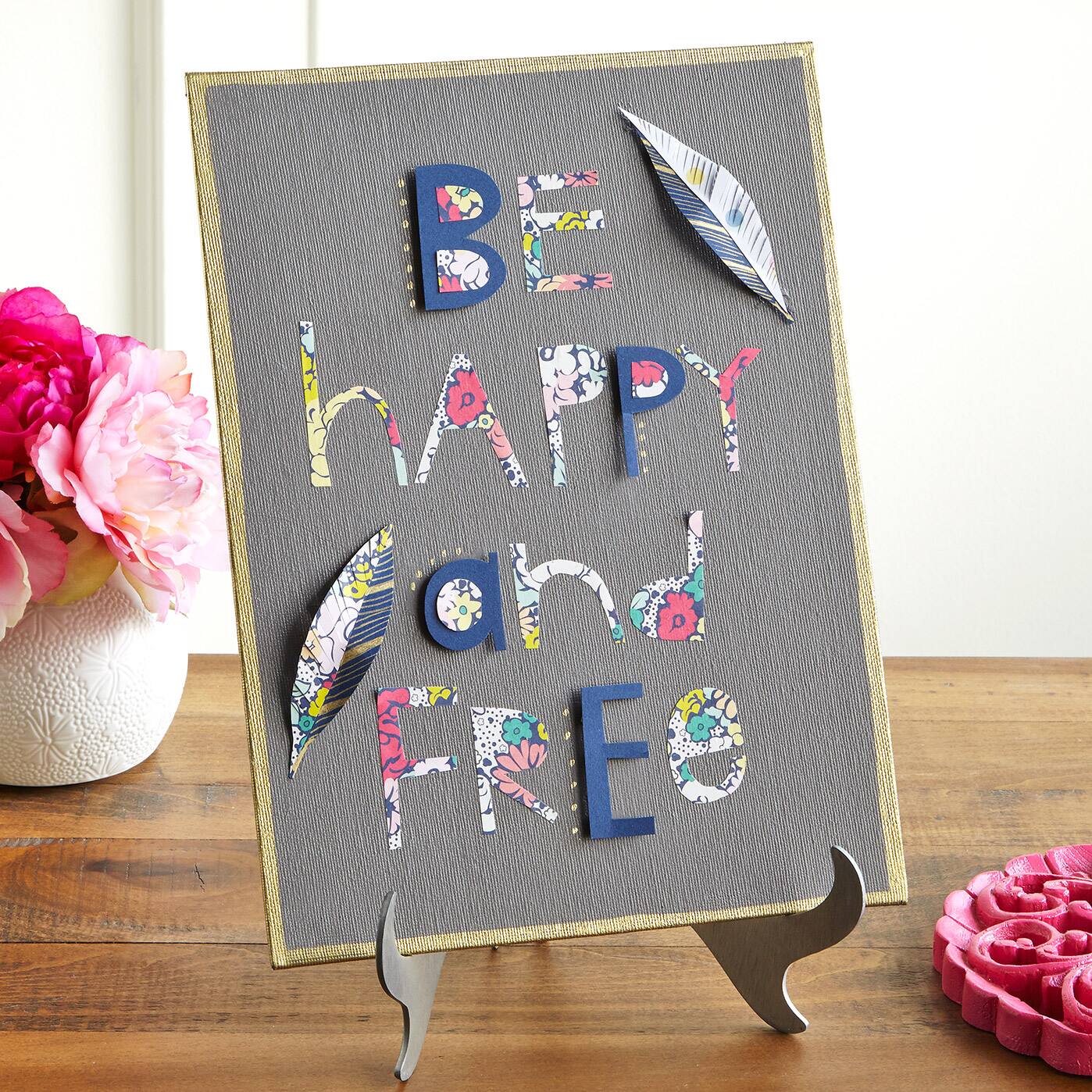 Free Paper Class Whimsical Paper Word Art Canvas Projects Michaels