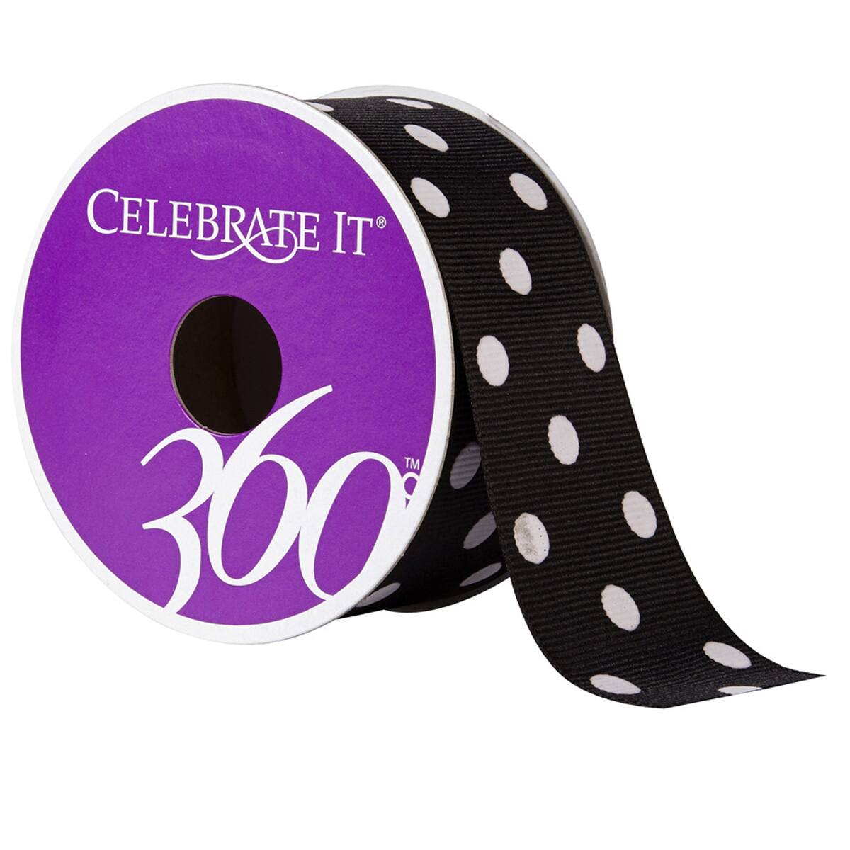 1.5" Grosgrain Polka Dots Ribbon by Celebrate It® 360°™