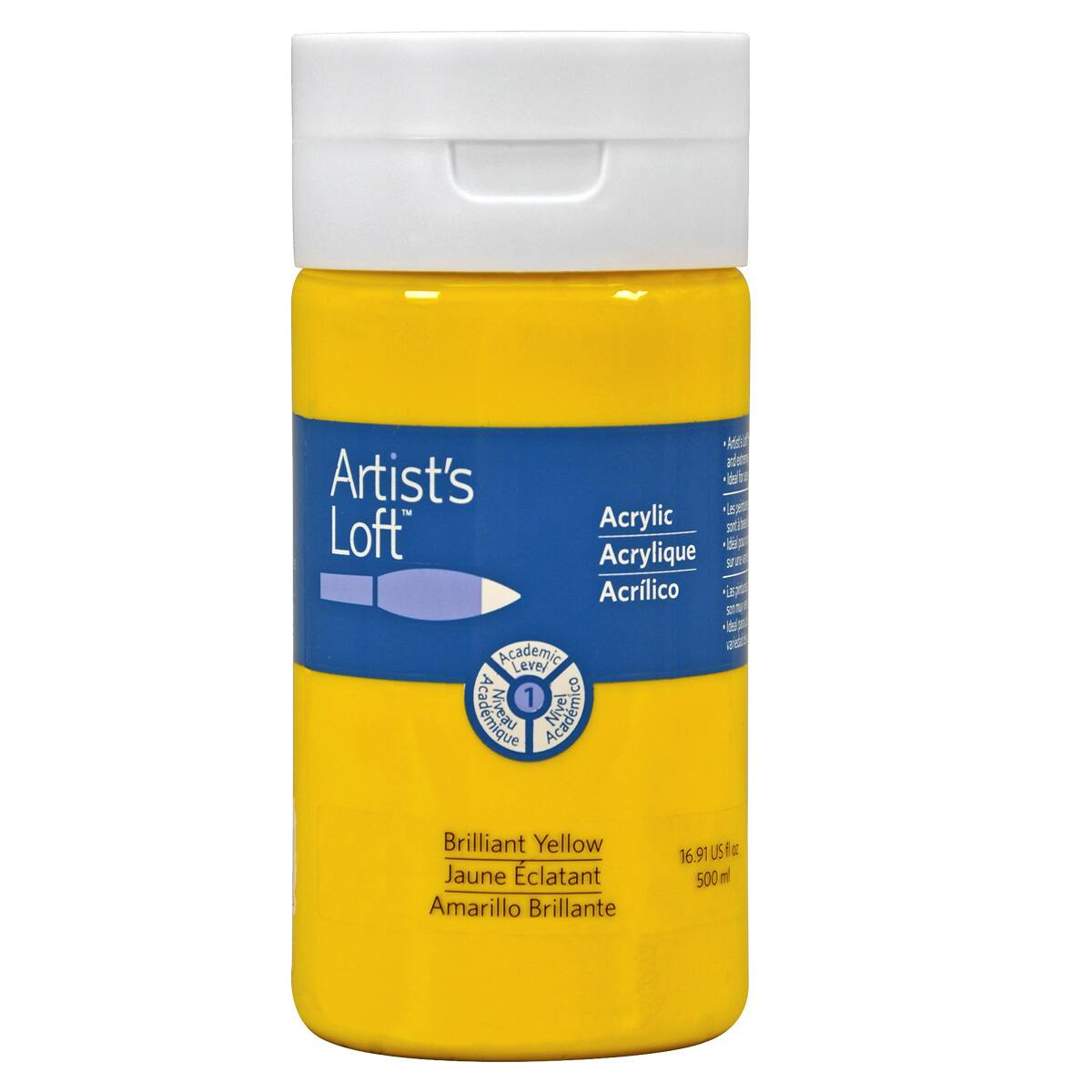 Artist's Loft Acrylic Paint, 16.9 oz. Brilliant Yellow
