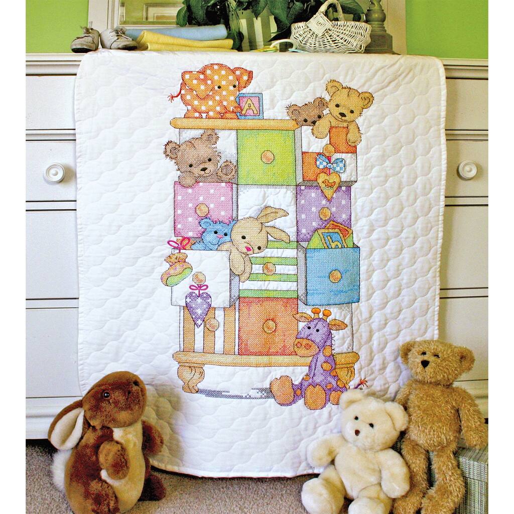 Dimensions® Stamped Cross Stitch Kit, Baby Drawers Quilt