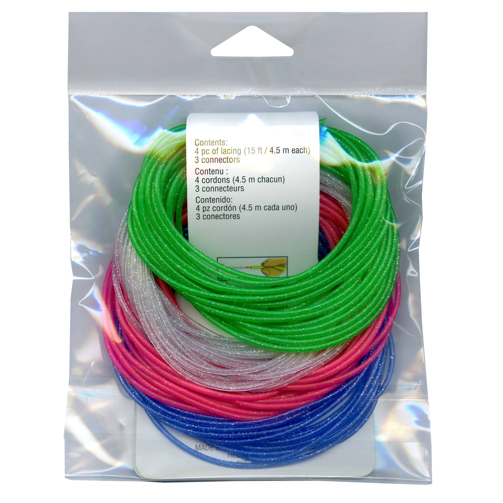 12 Pack: Glitter Pony Bead Lacing by Creatology™