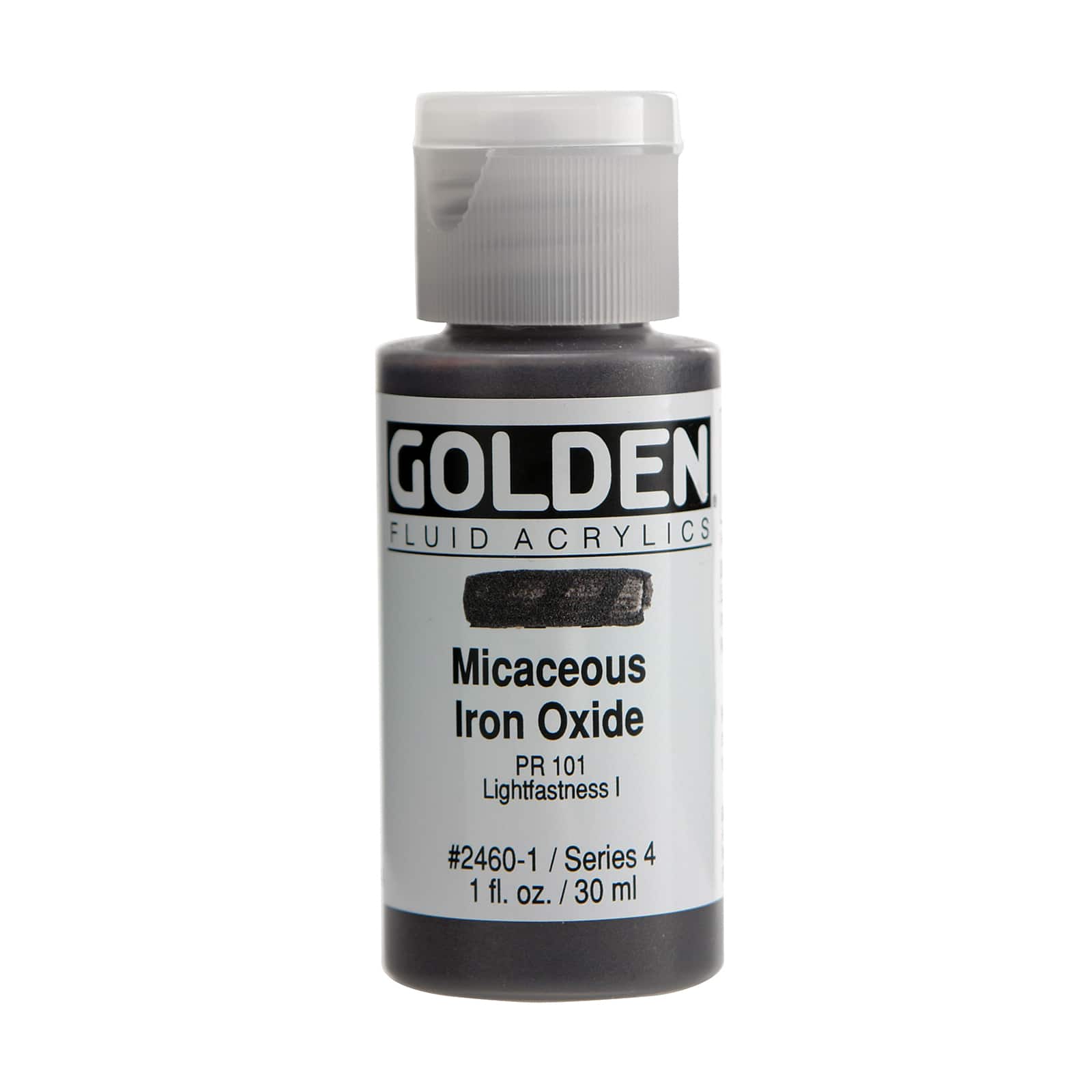 Golden Iridescent Fluid Acrylics, 1 oz Paint in Micaceous Iron Oxide