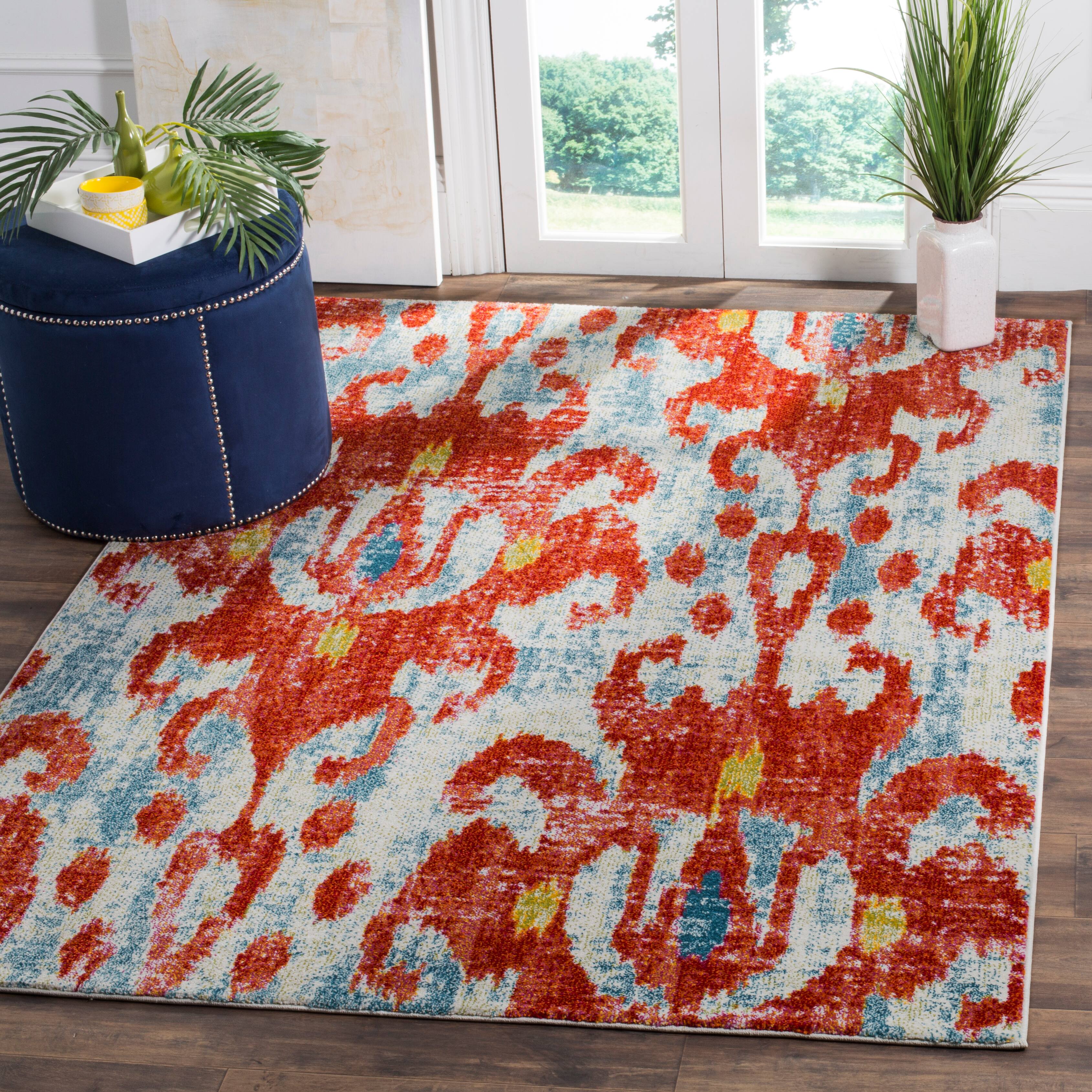 Water Color Modern 4&#x27; X 6&#x27; Area Rug