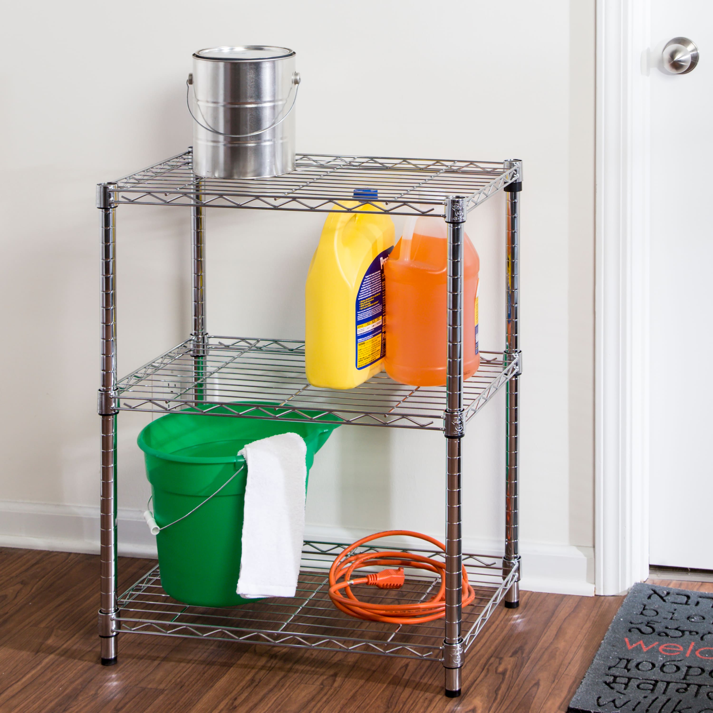 Honey Can Do 3-Tier Chrome Shelving Unit