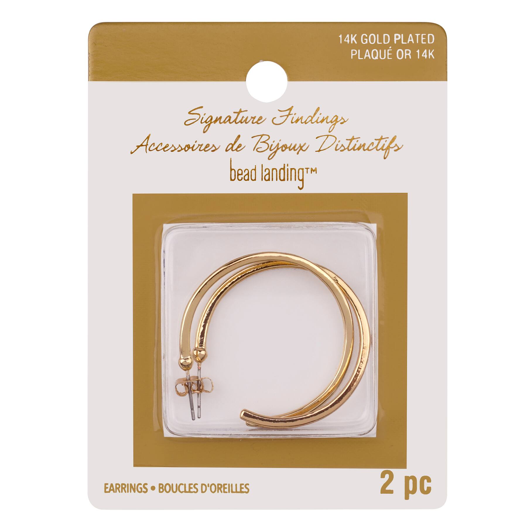 hoop landing bead signature earrings earring round gold