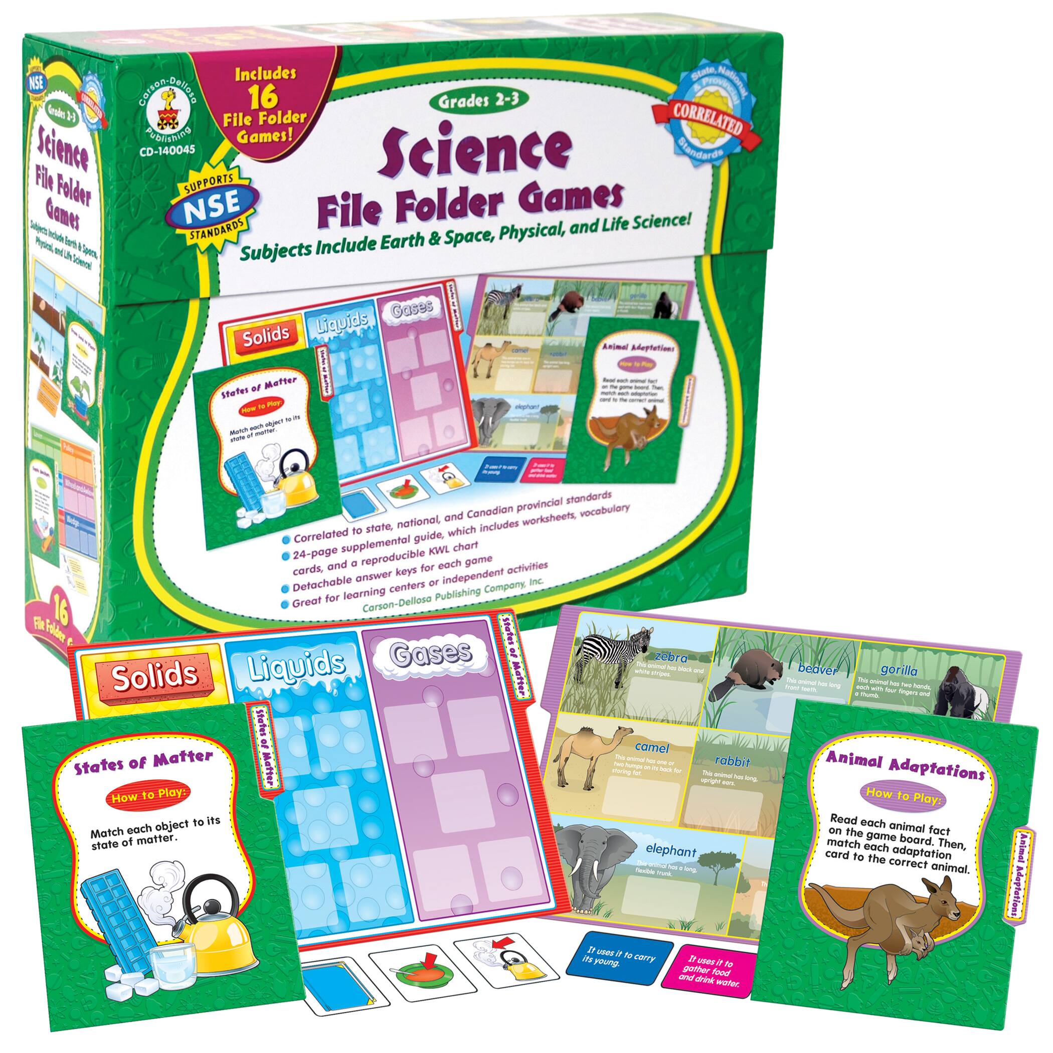 Carson-Dellosa&#x2122; Science File Folder Games, Grades 2-3