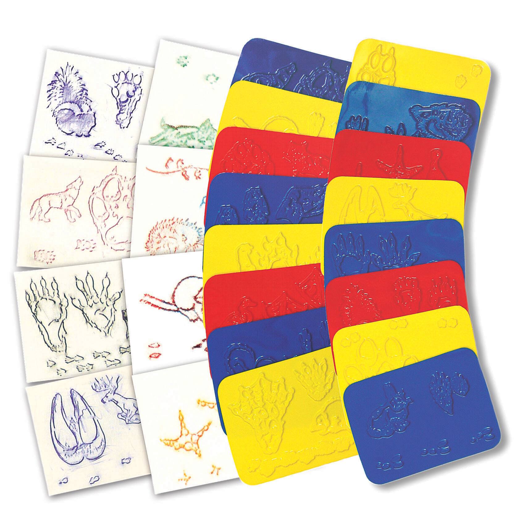 Roylco® Animal Track Rubbing Plates, Pack of 16