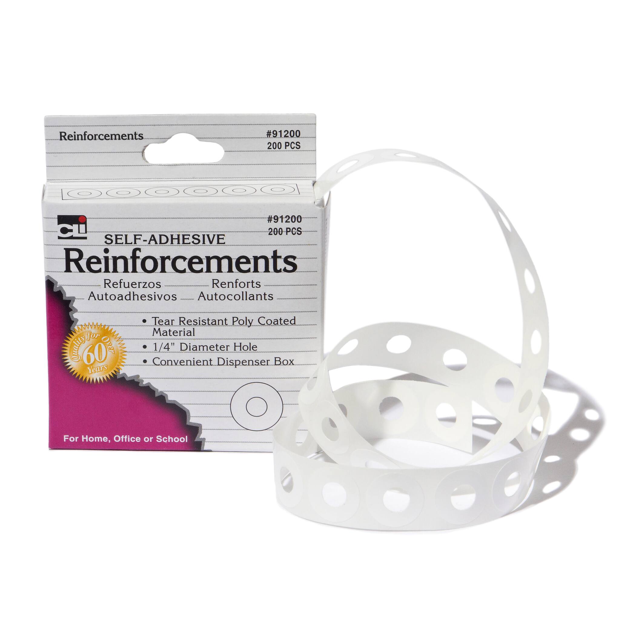 Charles Leonard Hole Reinforcements, 200 Per Pack - 24 Packs