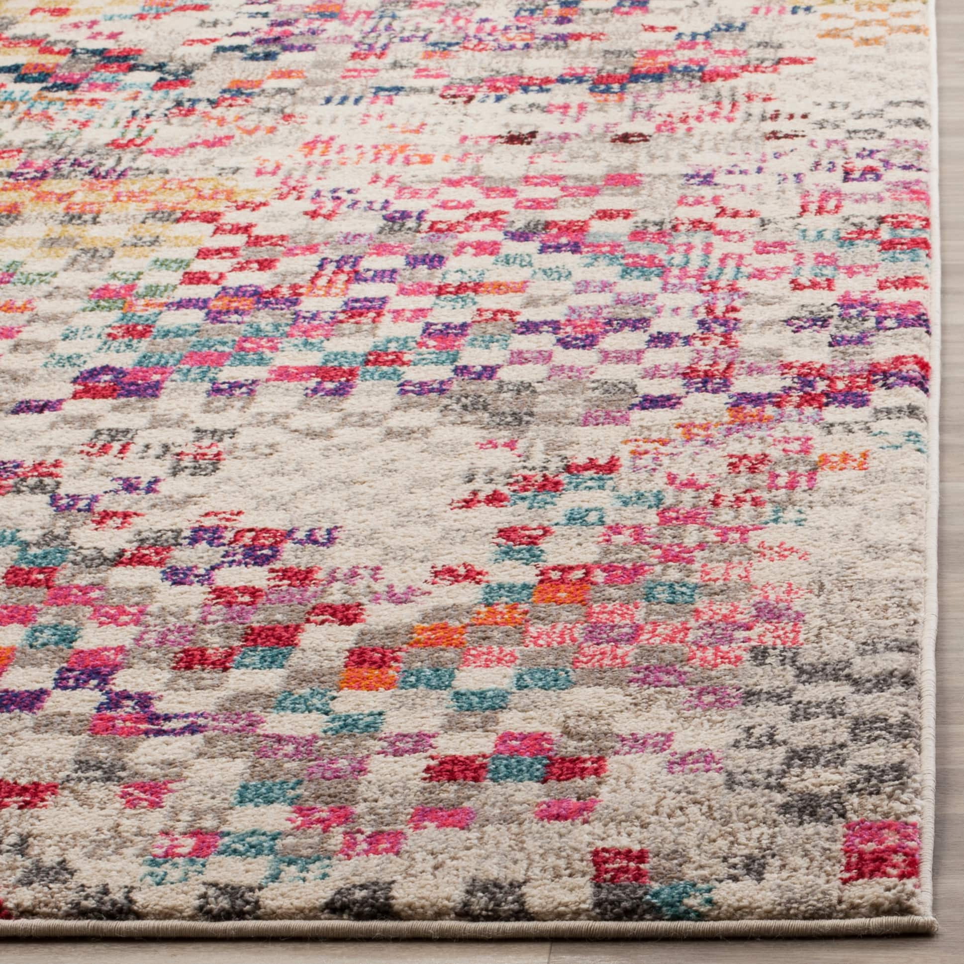 Monaco Checked 2'-2" X 8' Area Rug