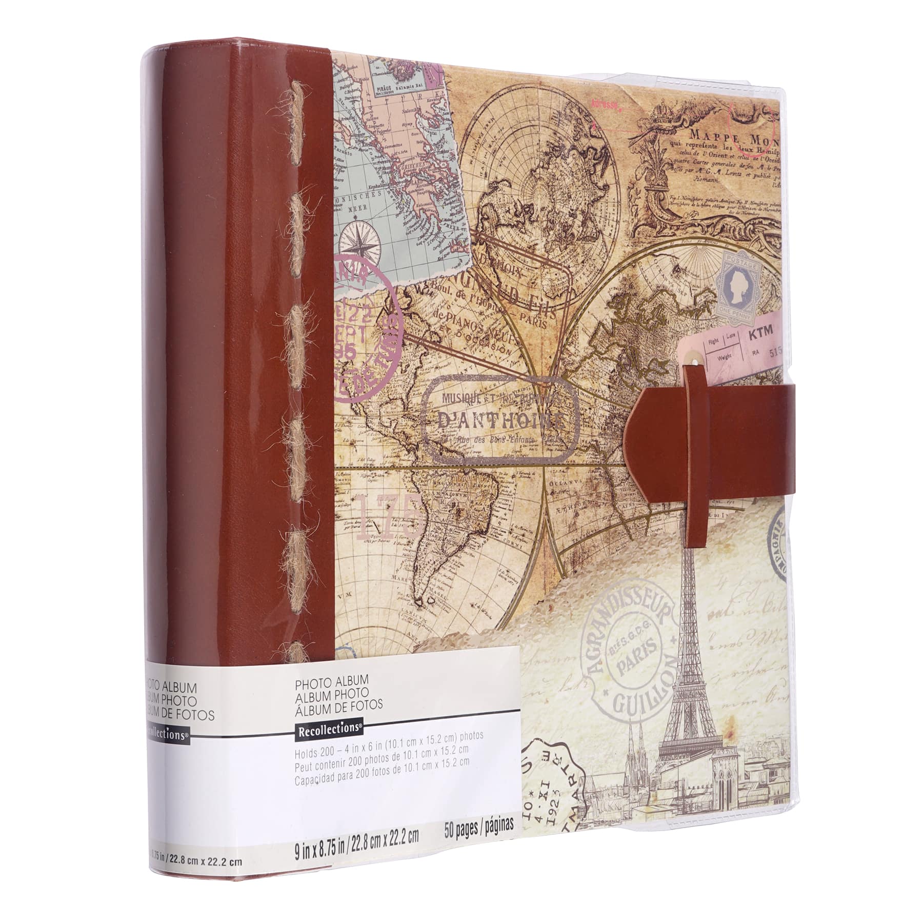 Travel Photo Album by Recollections, Size: 200 Photos, Brown