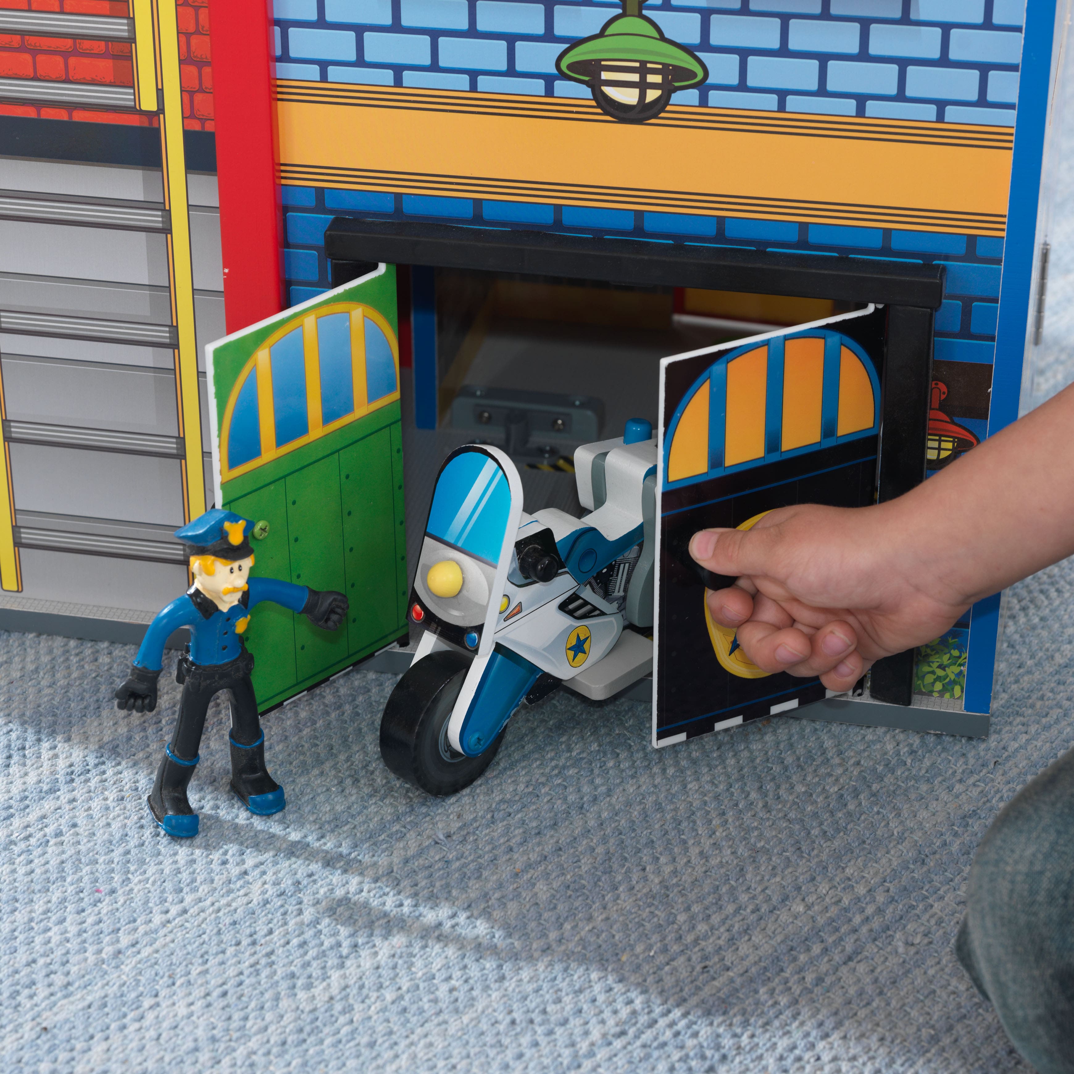 Kidkraft police and fire station playset deals