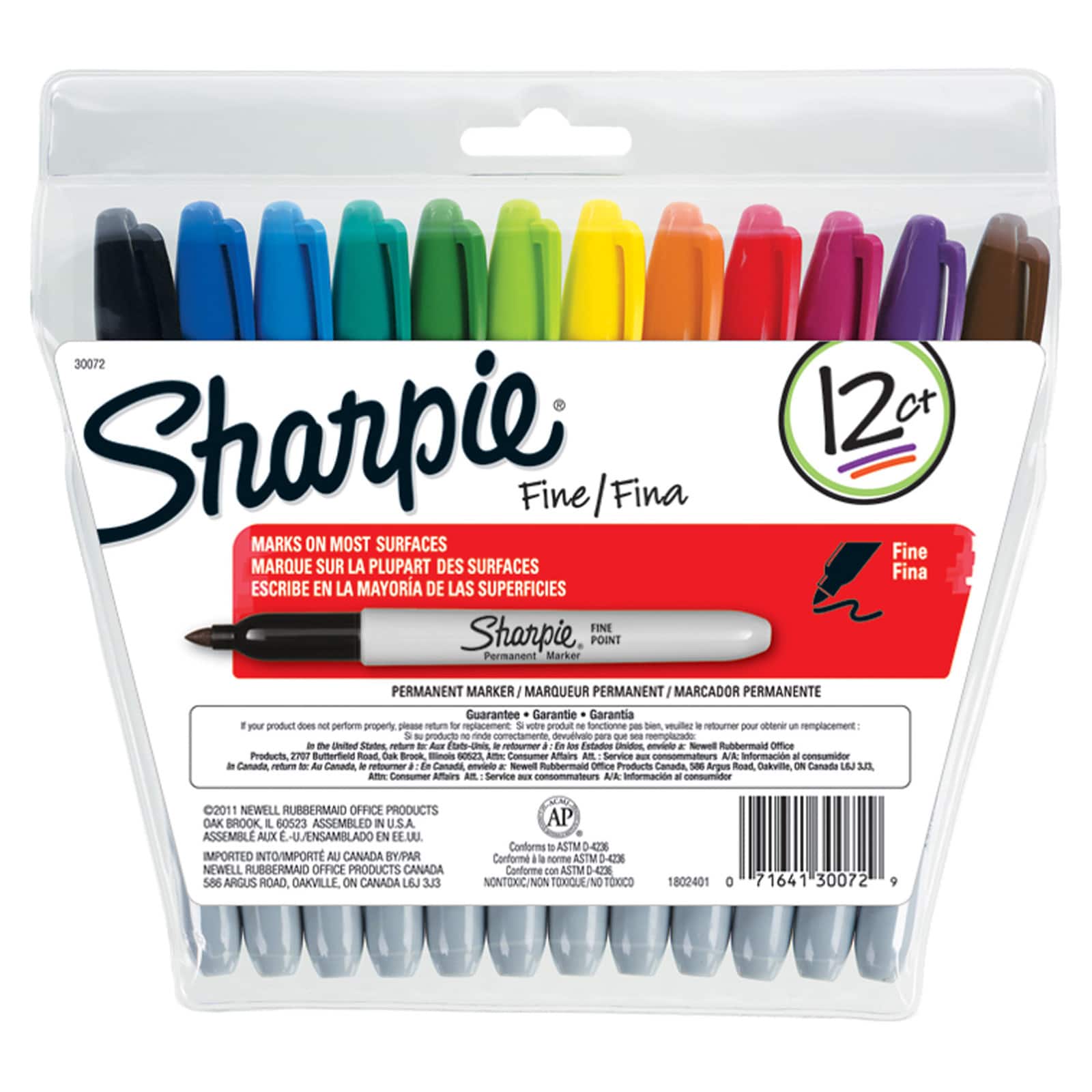12 Packs: 12 ct. (144 total) Sharpie® Multicolor Fine Point Permanent Markers