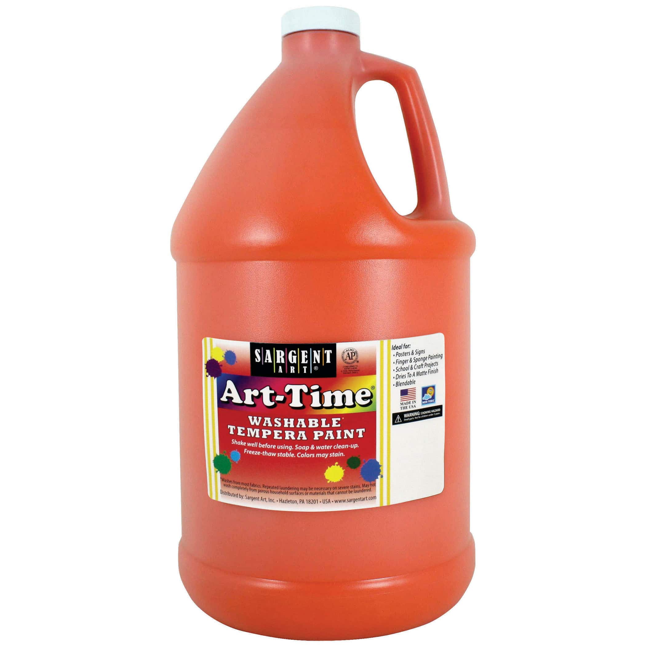 Washable Tempera Paint, One Gallon Jugs, Pastel Colors, Made in