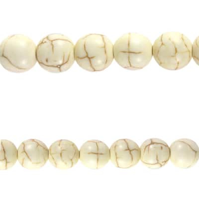 White Round Howlite Beads, 10mm by Bead Landing™ image