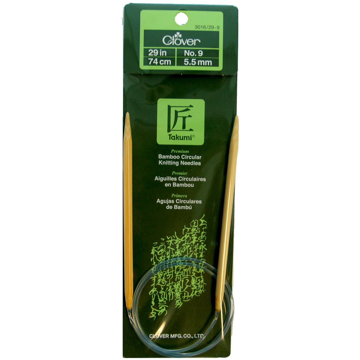Clover Takumi® 29" Bamboo Circular Knitting Needles