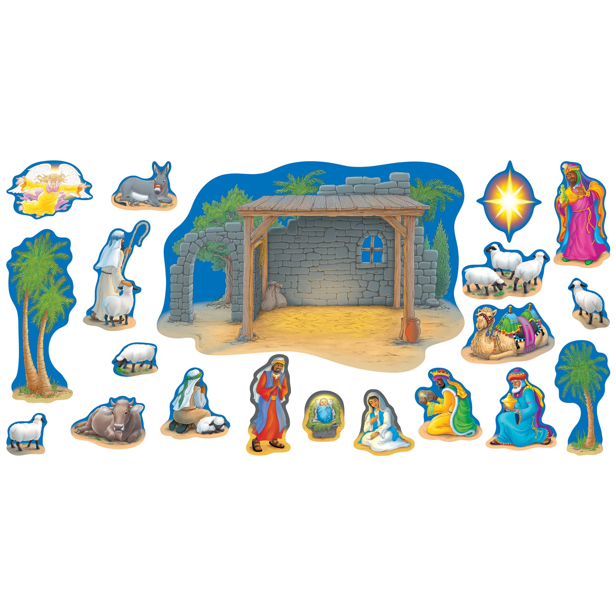 Purchase the Trend Enterprises Nativity Bulletin Board Set at Michaels.com