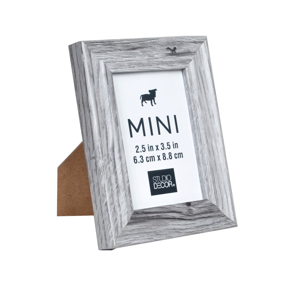 Wood 3X3 Gray & Black Photo Picture Frame 