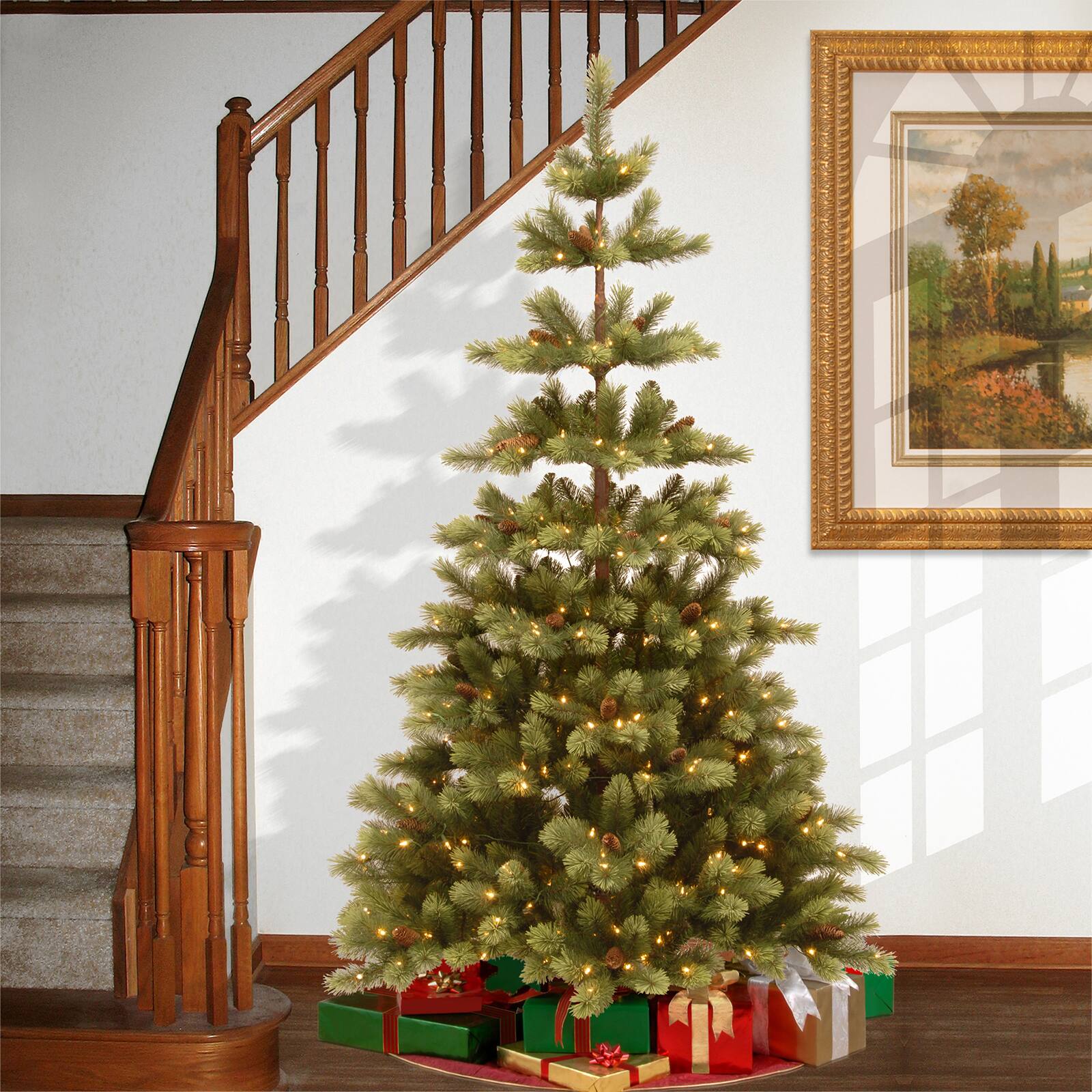 Buy the 7.5 ft. PreLit PowerConnect™ Woodland Carolina Pine Slim Artificial Christmas Tree