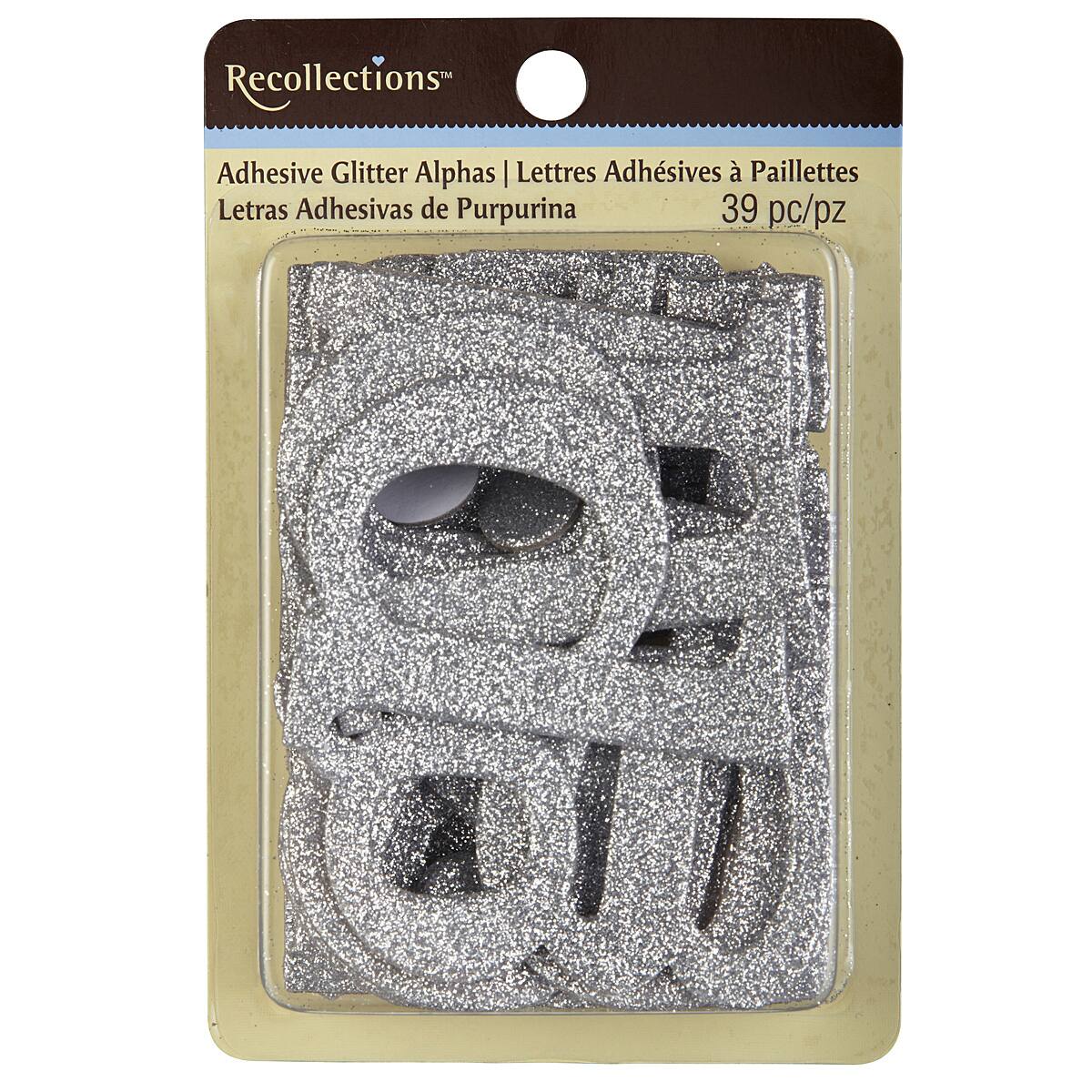 Recollections™ Adhesive Glitter Chipboard Alphabet, Large