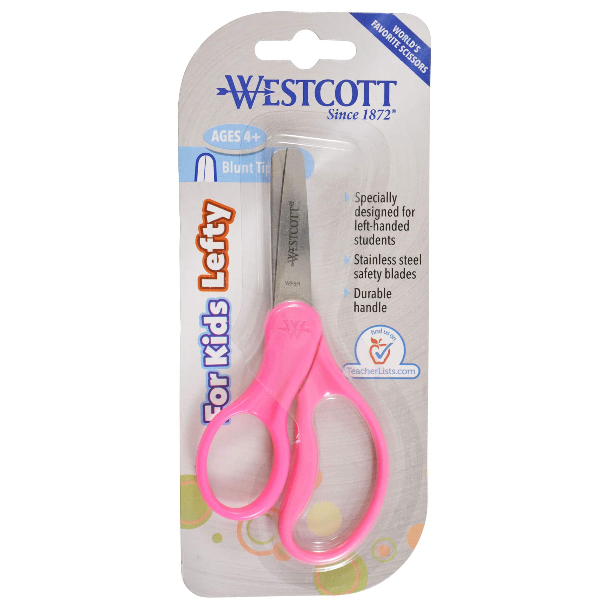 Westcott® 5 Assorted Blunt Kumfy Grip Left-Handed Kids School Scissors, 12  Pack