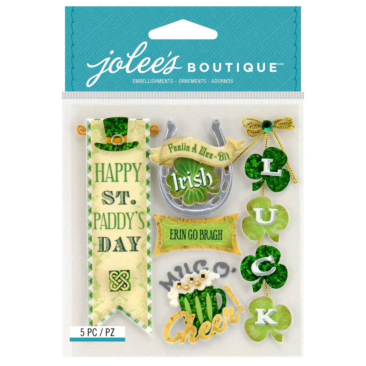 Jolee/'s IRISH WORDS AND PHRASES Boutique Stickers ST PATRICK/'S DAY NEW