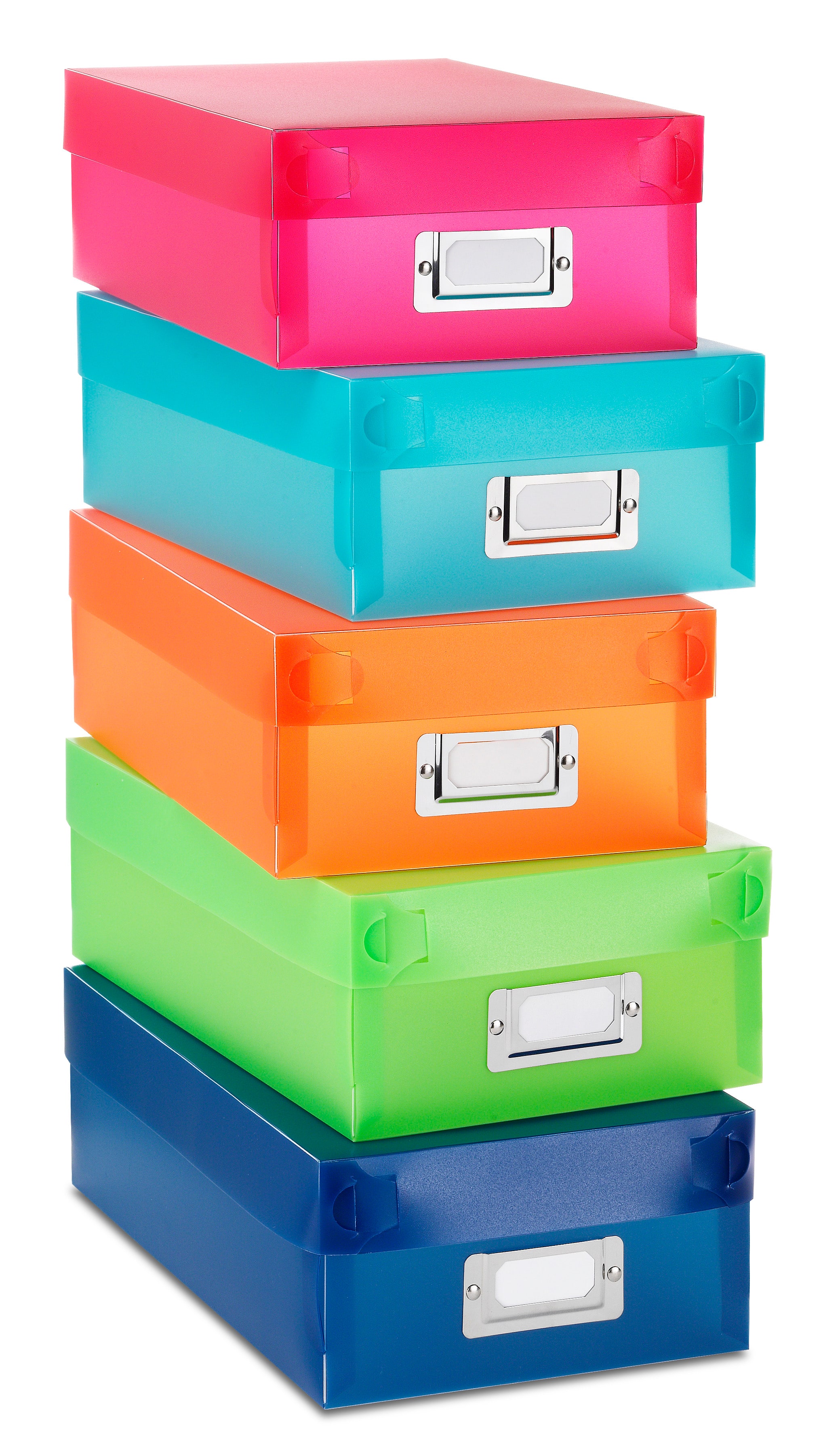 Whitmor Storage Boxes - Plastic Document Box - Set of Five - Yahoo