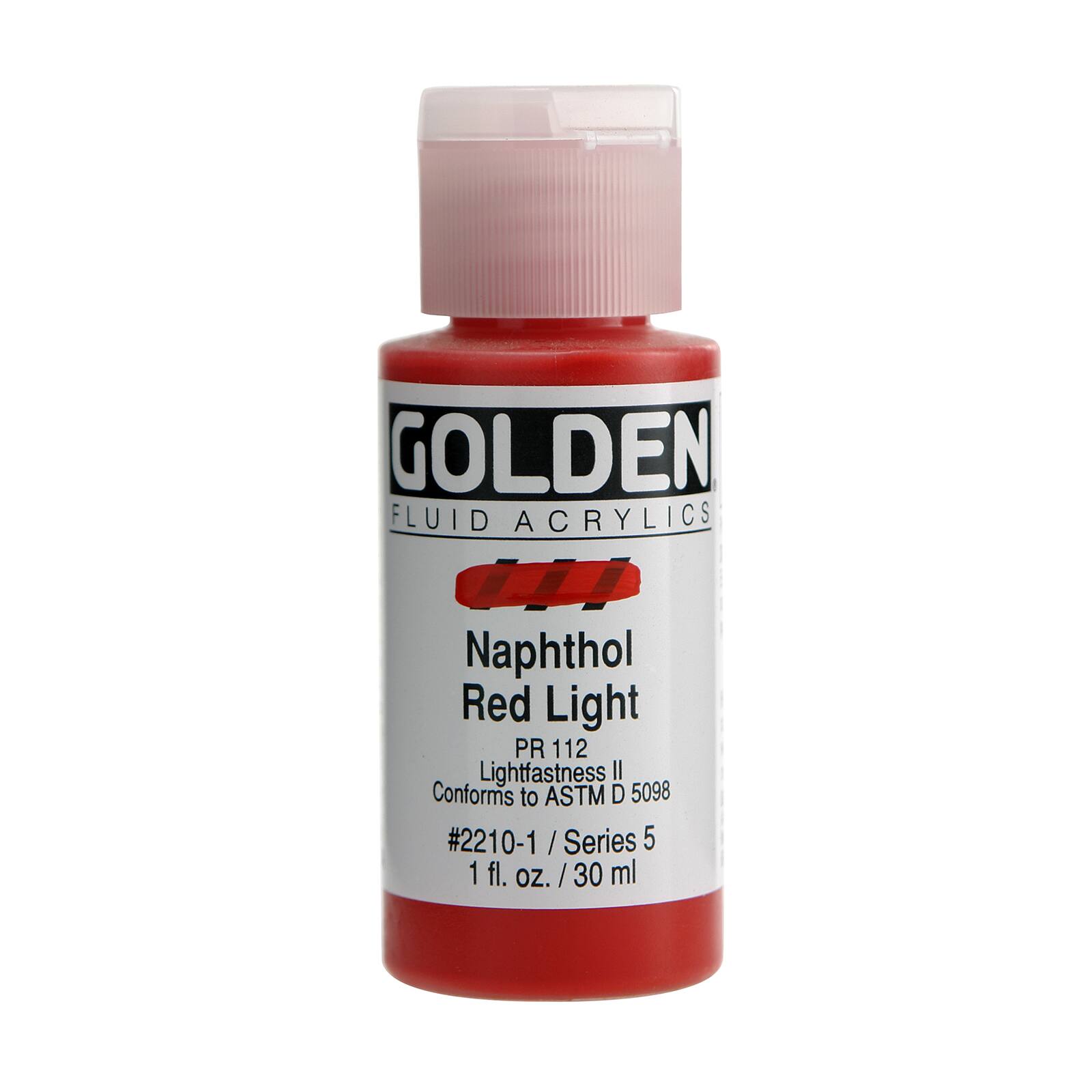 Golden Fluid Acrylics, 1 oz Paint in Naphthol Red Light