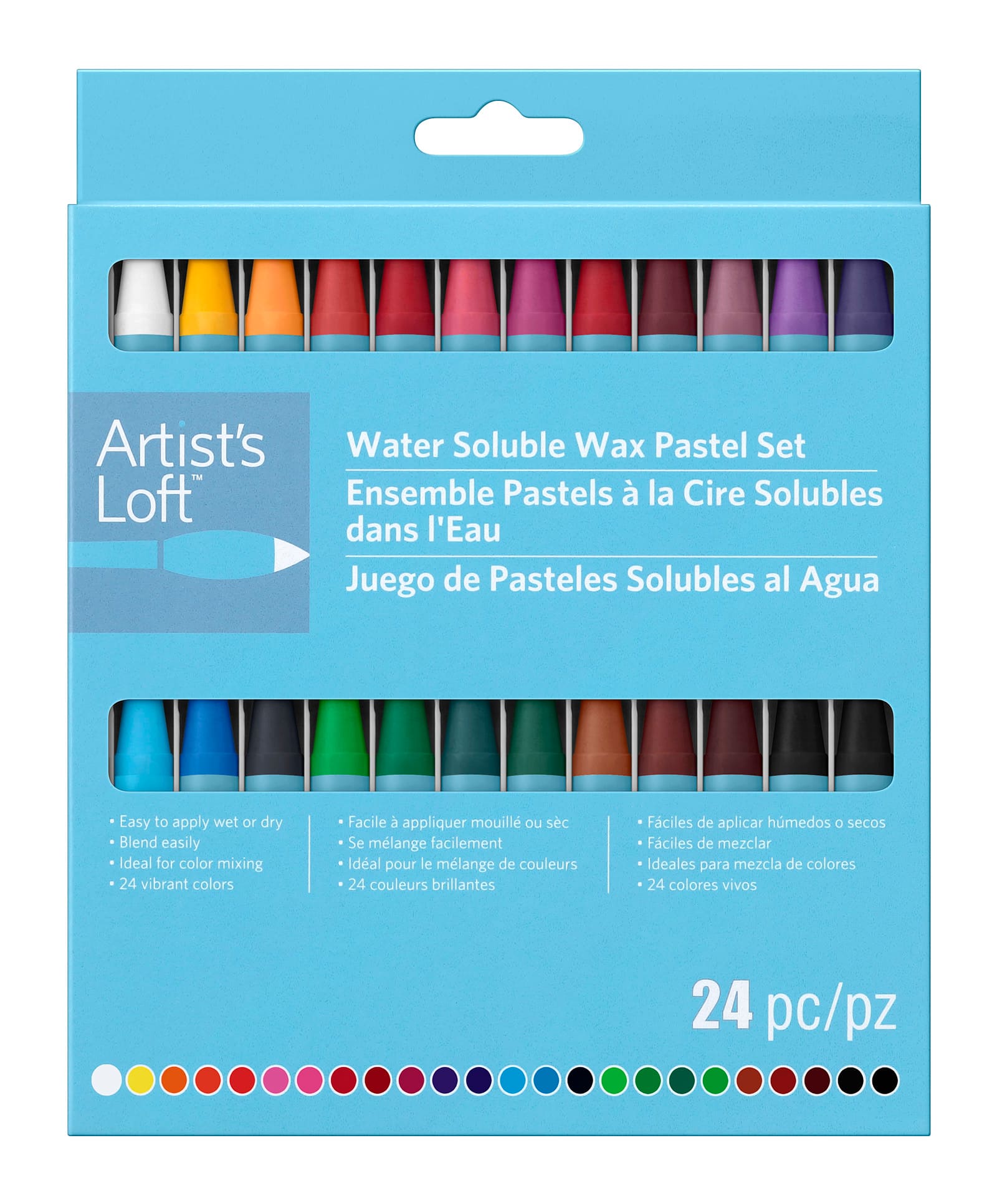 Water-soluble oil pastel set, 24 colours