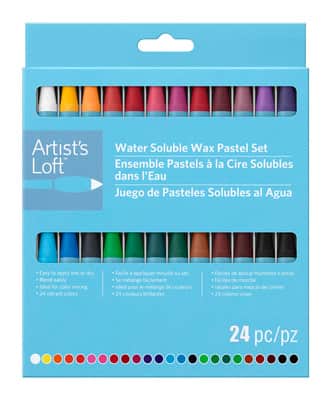 Caran d'Ache Neocolor II Aquarelle Water-Soluble Wax Pastel Tin Set of 40,  Assorted Colors