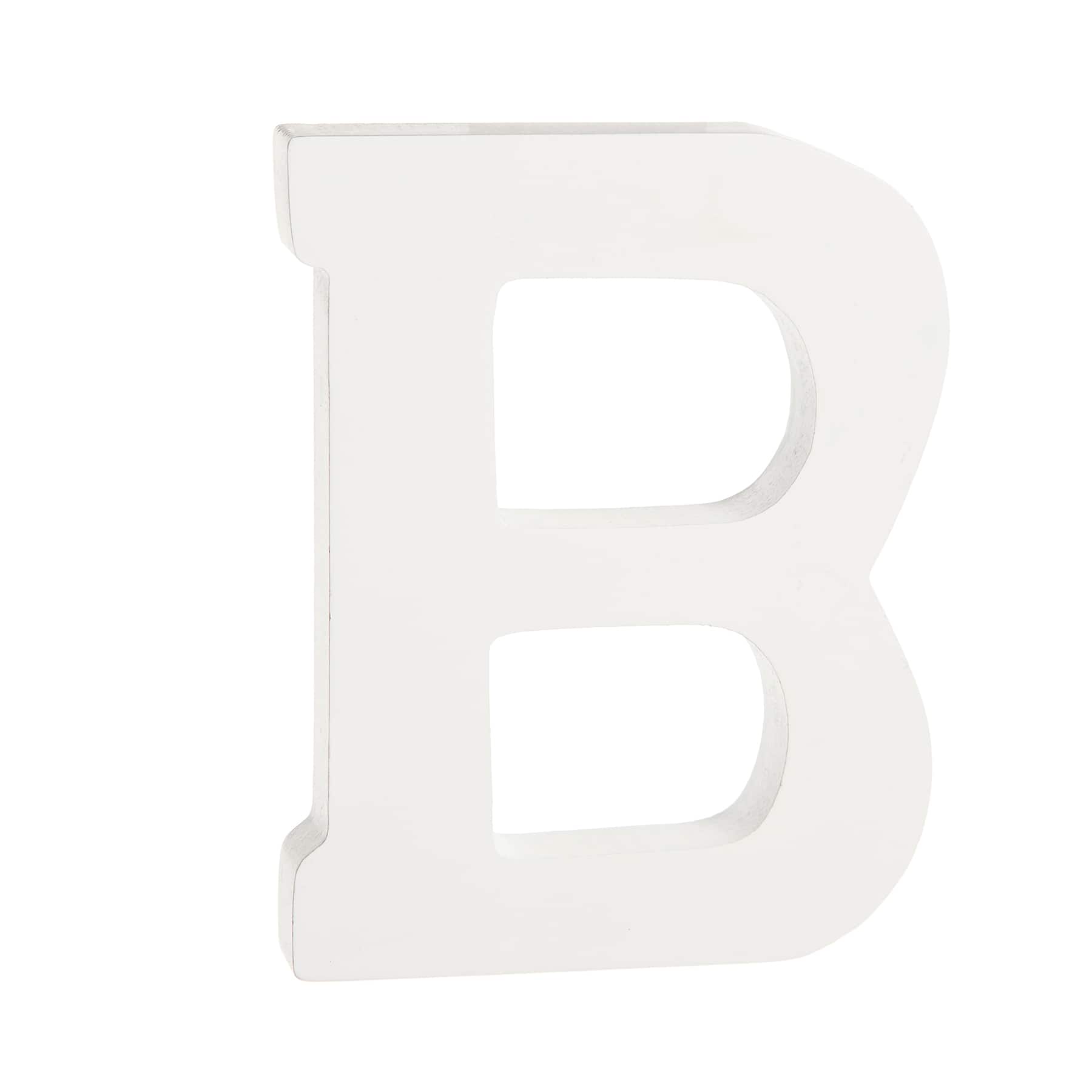 12 Pack: 4.75" White Wood Letter by Make Market®