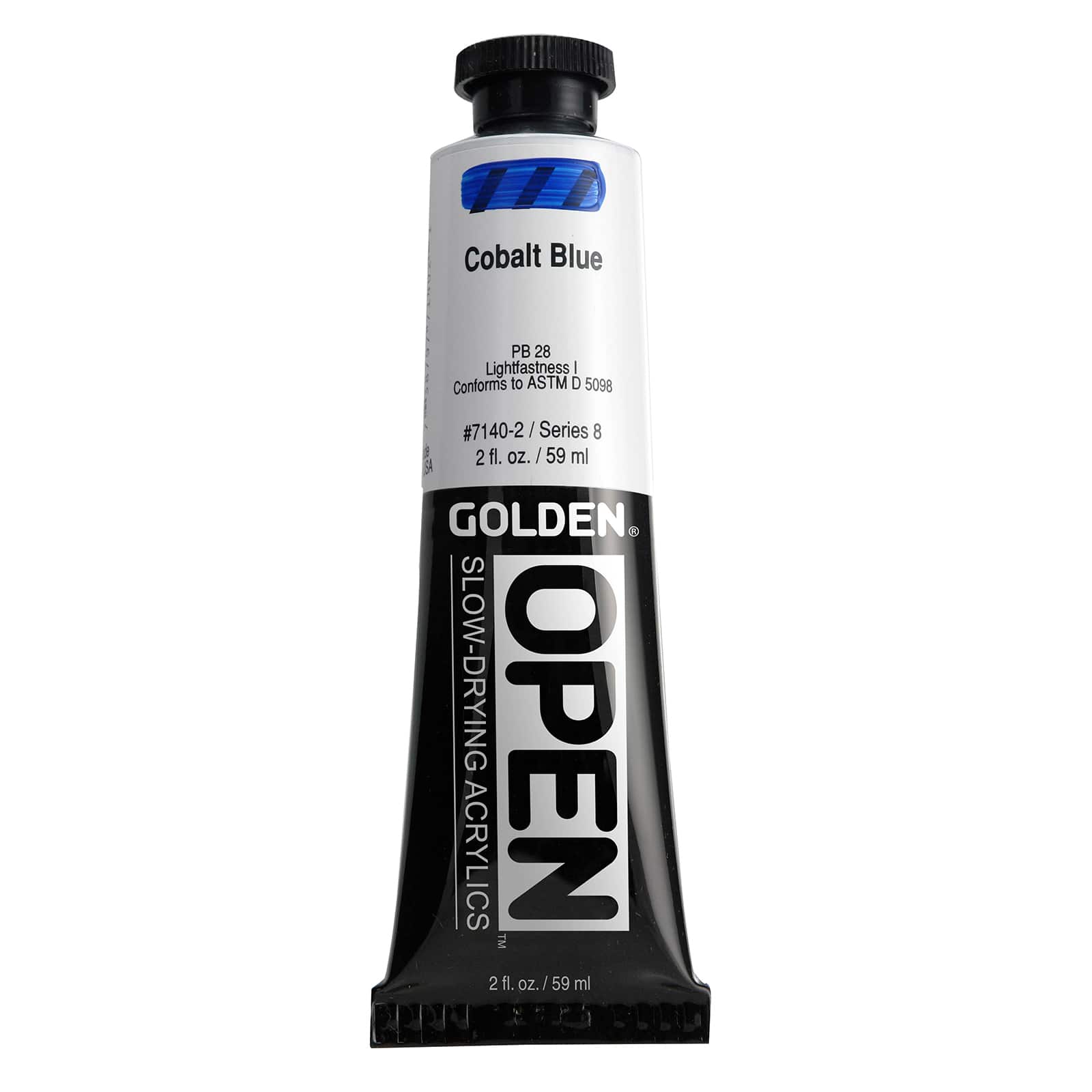 Golden OPEN Slow-Drying Acrylics, 2 oz Paint in Cobalt Blue