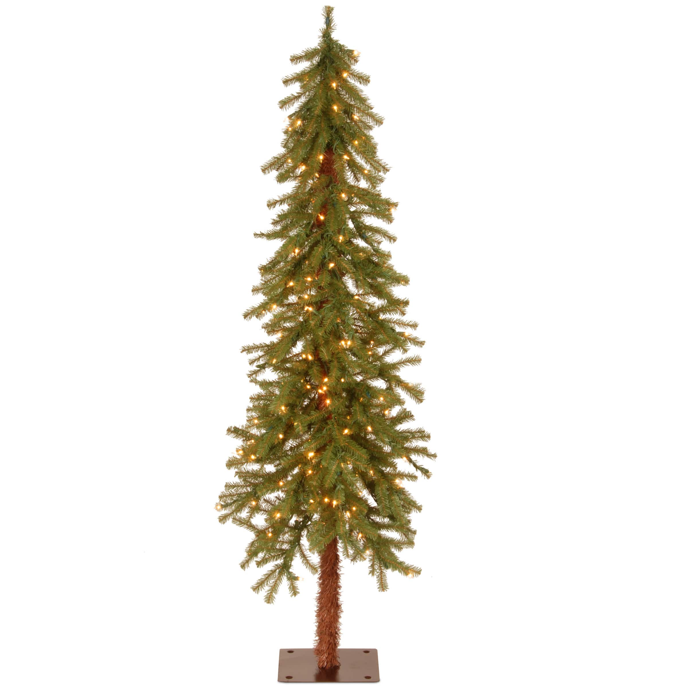 5 ft. Pre-Lit Hickory Cedar Artificial Christmas Tree, Clear Lights