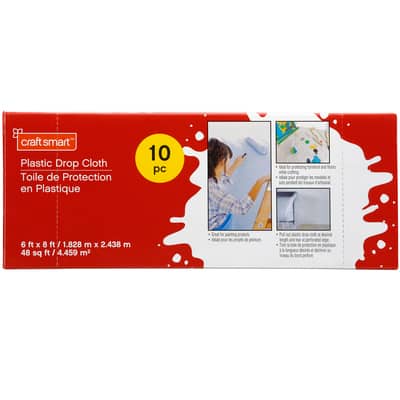 Plastic Drop Cloth Pack by Craft Smart™, 10ct. image