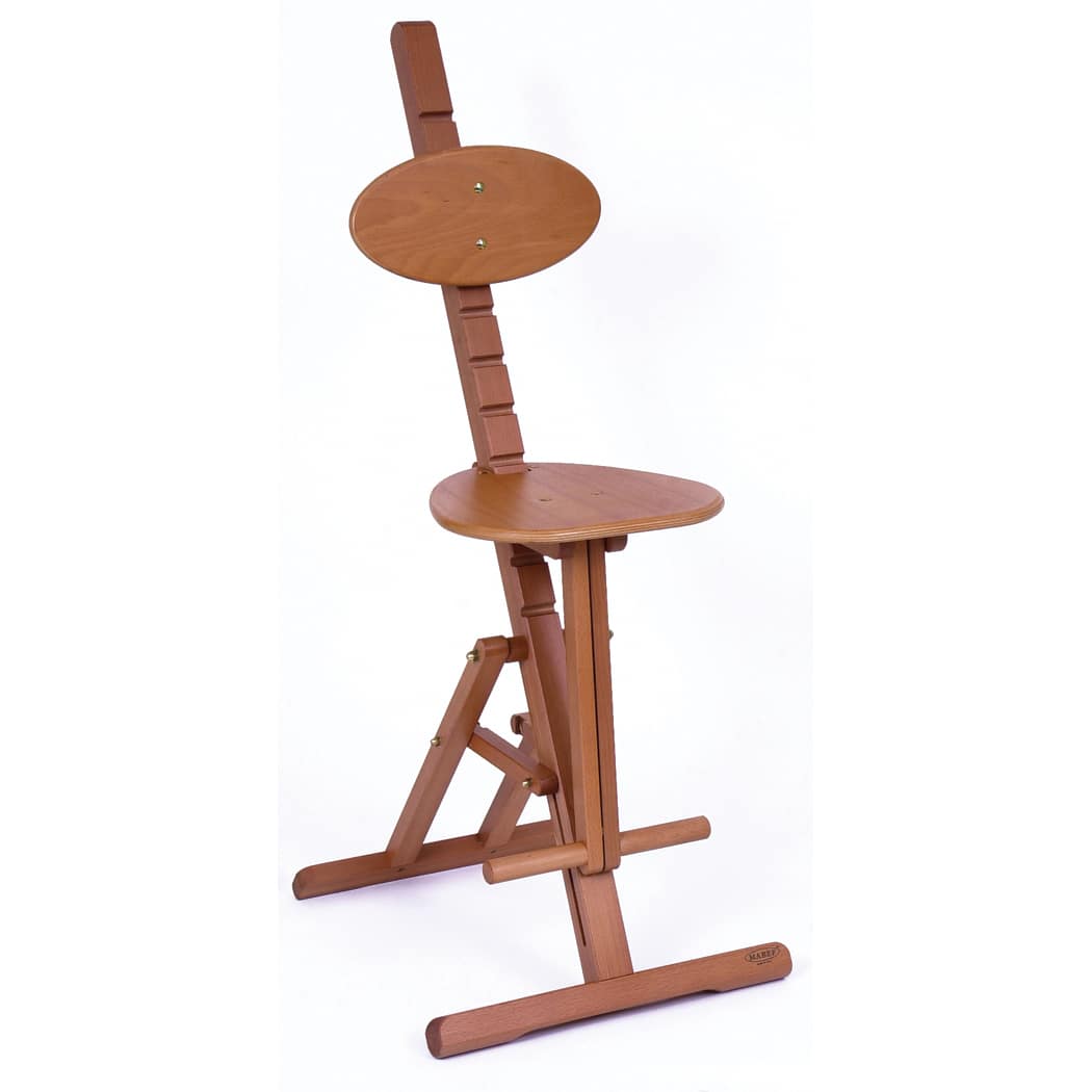 Adjustable wooden 2025 artist stool