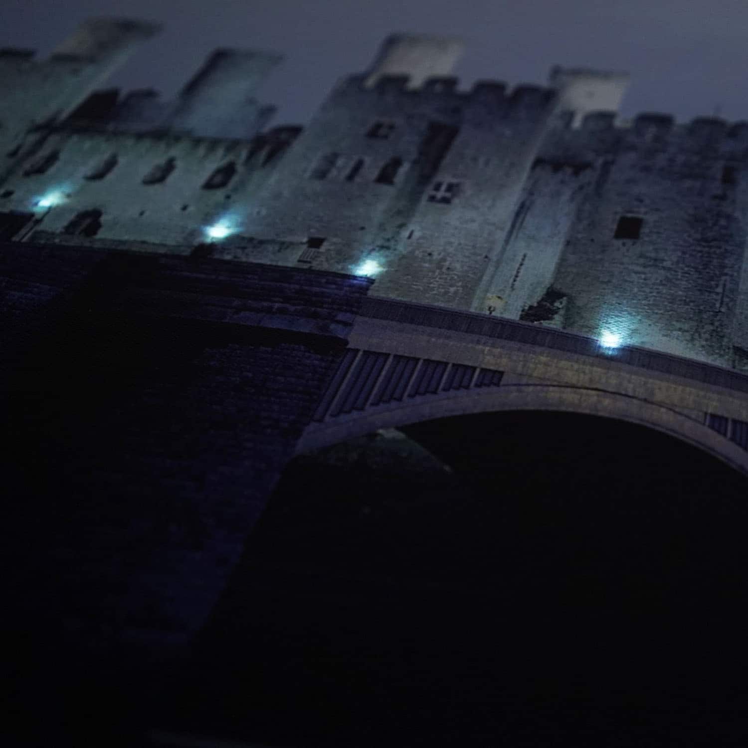 LED Lighted Conwy Castle in Wales Canvas Wall Art