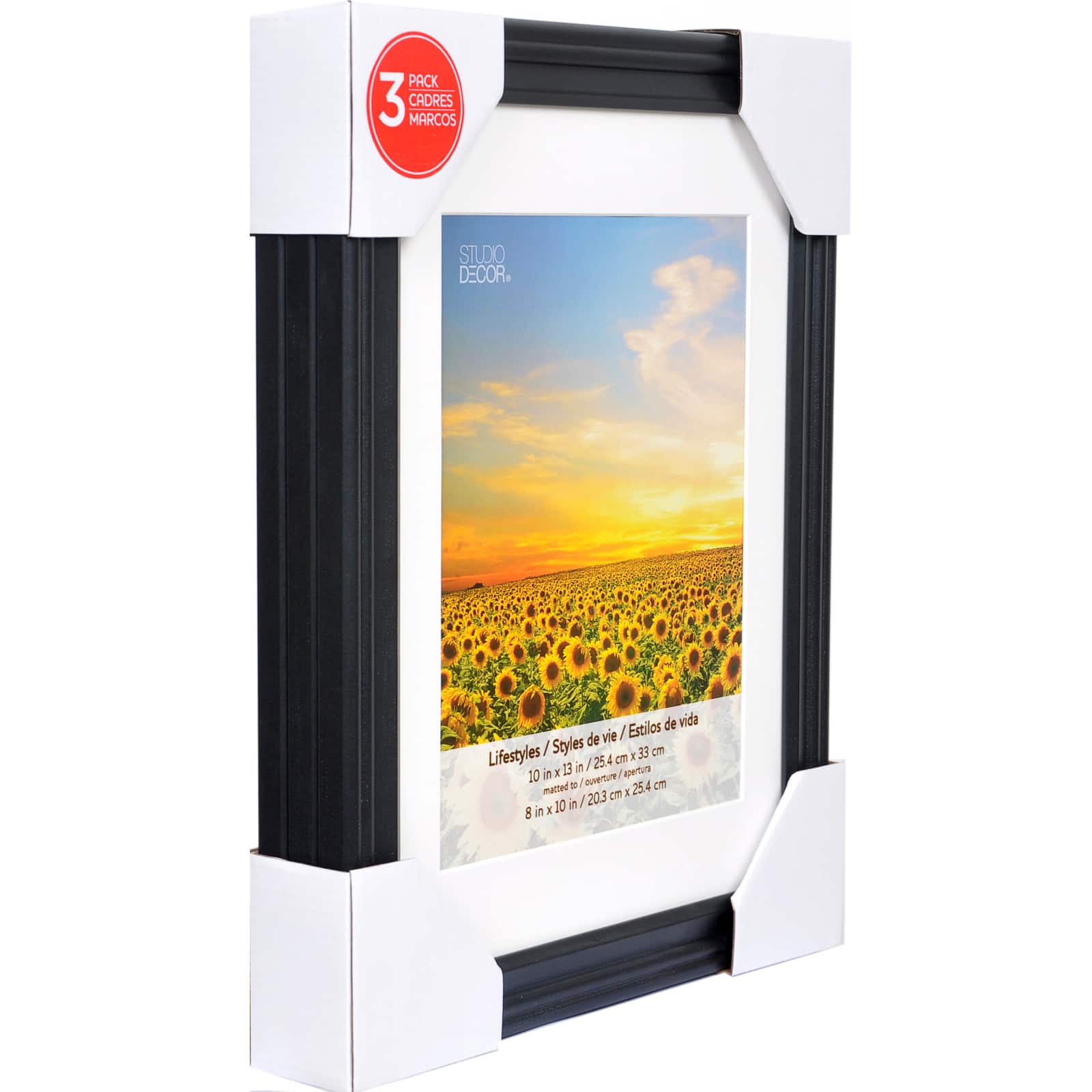 4 Packs: 3 ct. (12 total) Black 8&#x22; x 10&#x22; Frame with Mat, Lifestyles by Studio D&#xE9;cor&#xAE;