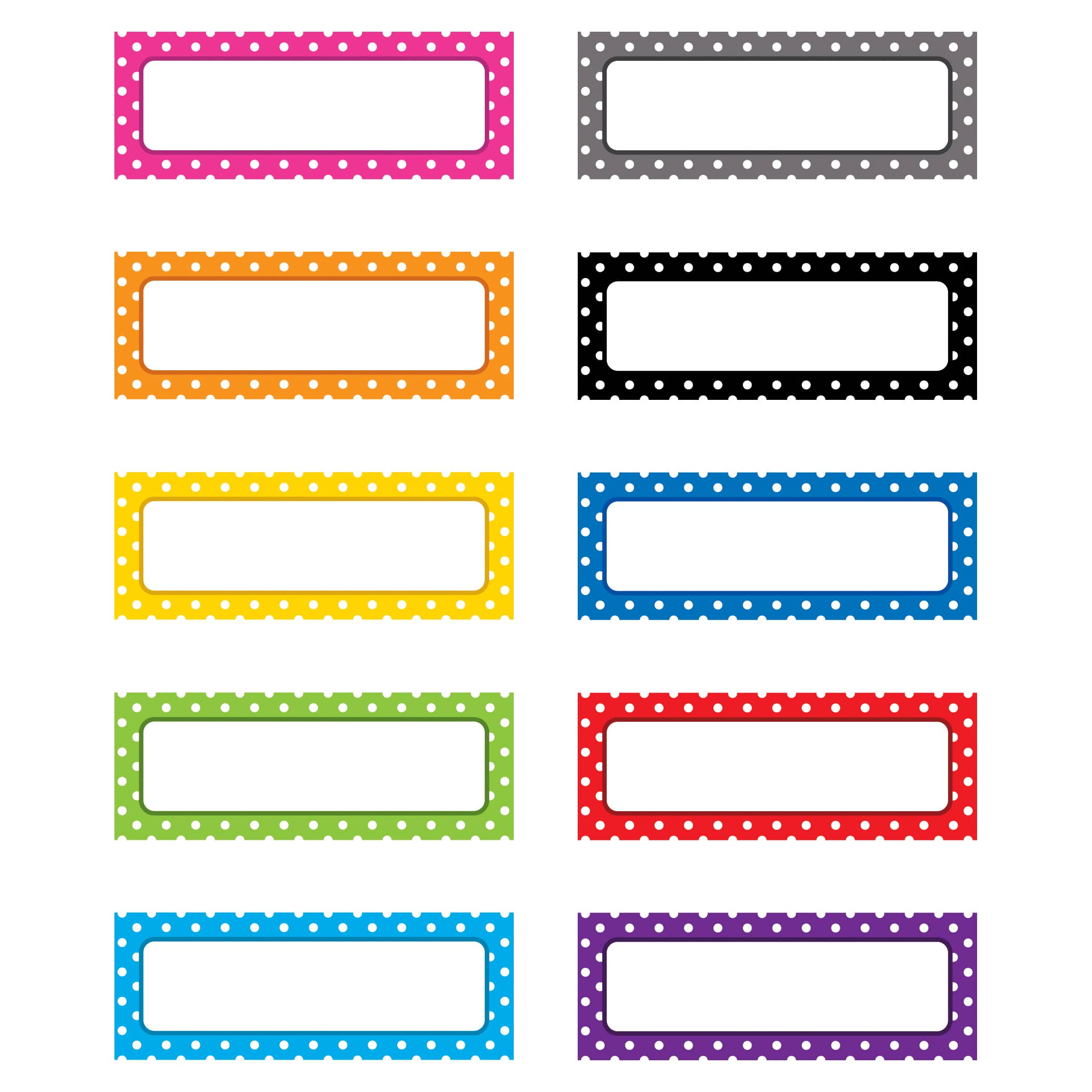 Polka Dots Magnetic Labels, 3 Packs