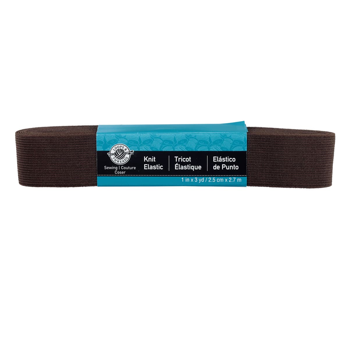 Black Non-Roll Elastic by Loops & Threads | 1 x 1 | Michaels