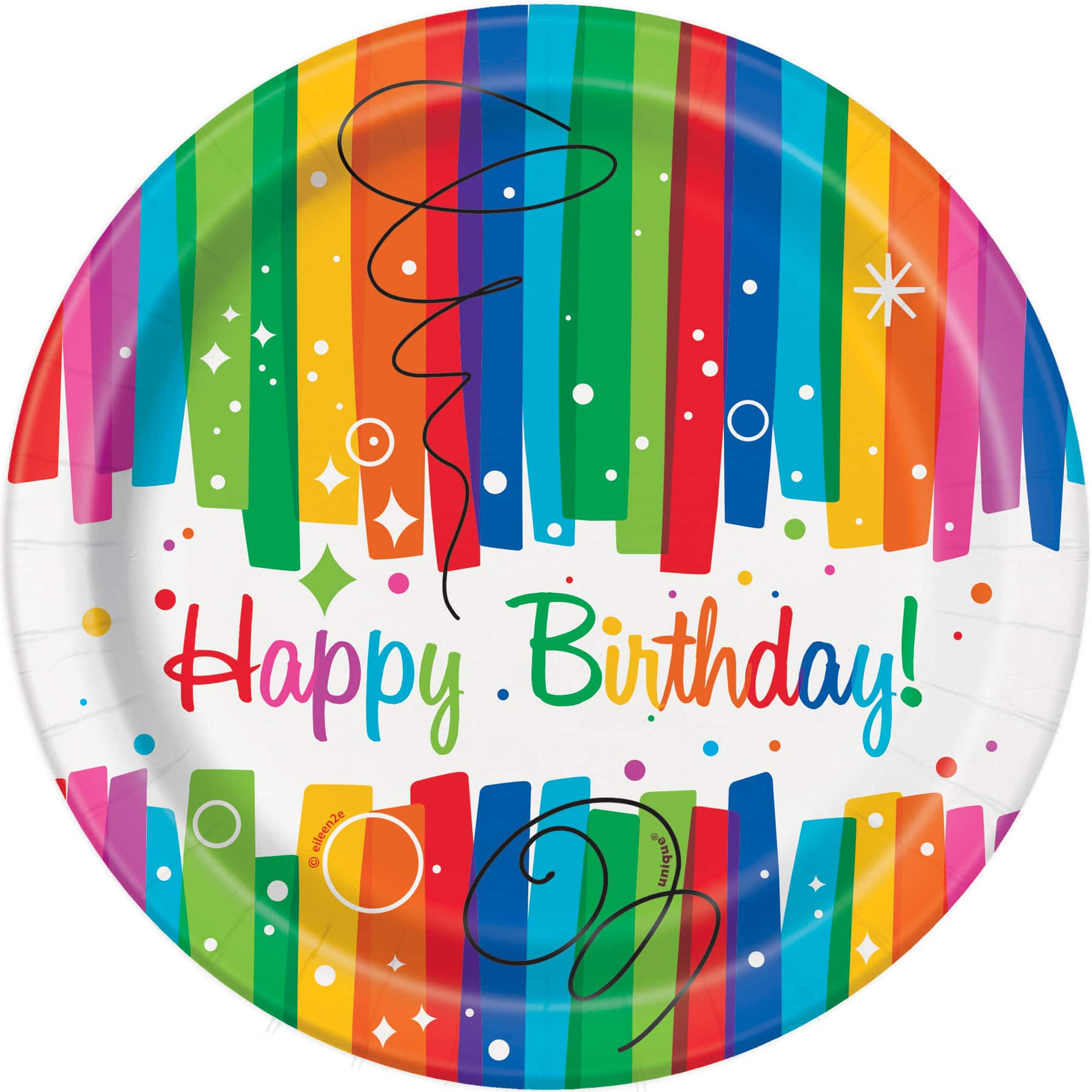 Rainbow Birthday Party Cake Plates | Rainbow Party Supplies