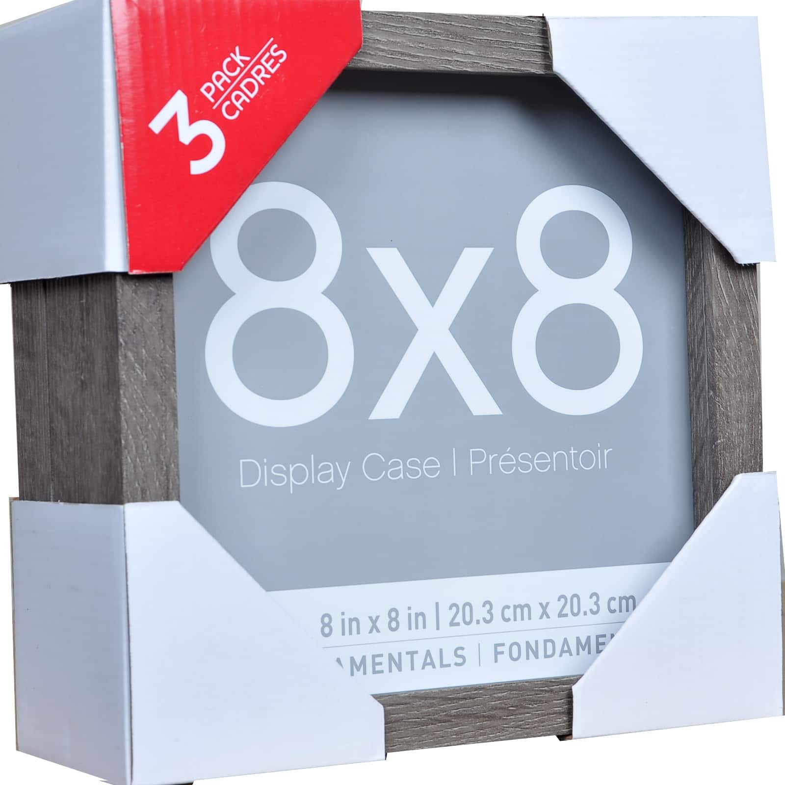 12 Packs: 3 ct. (36 total) Gray 8" x 8" Shadow Boxes, Fundamentals by Studio Décor®