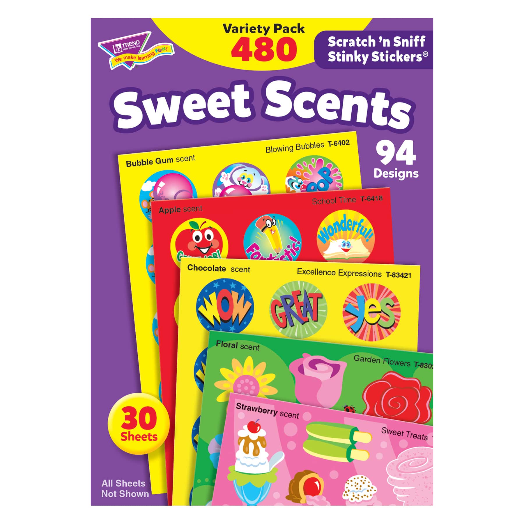Trend Enterprises® Sweet Scents Stinky Stickers®, 480 Pack