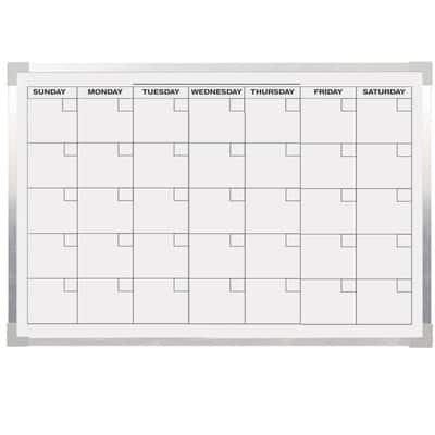 Aluminum Framed Magnetic Calendar Board, 24