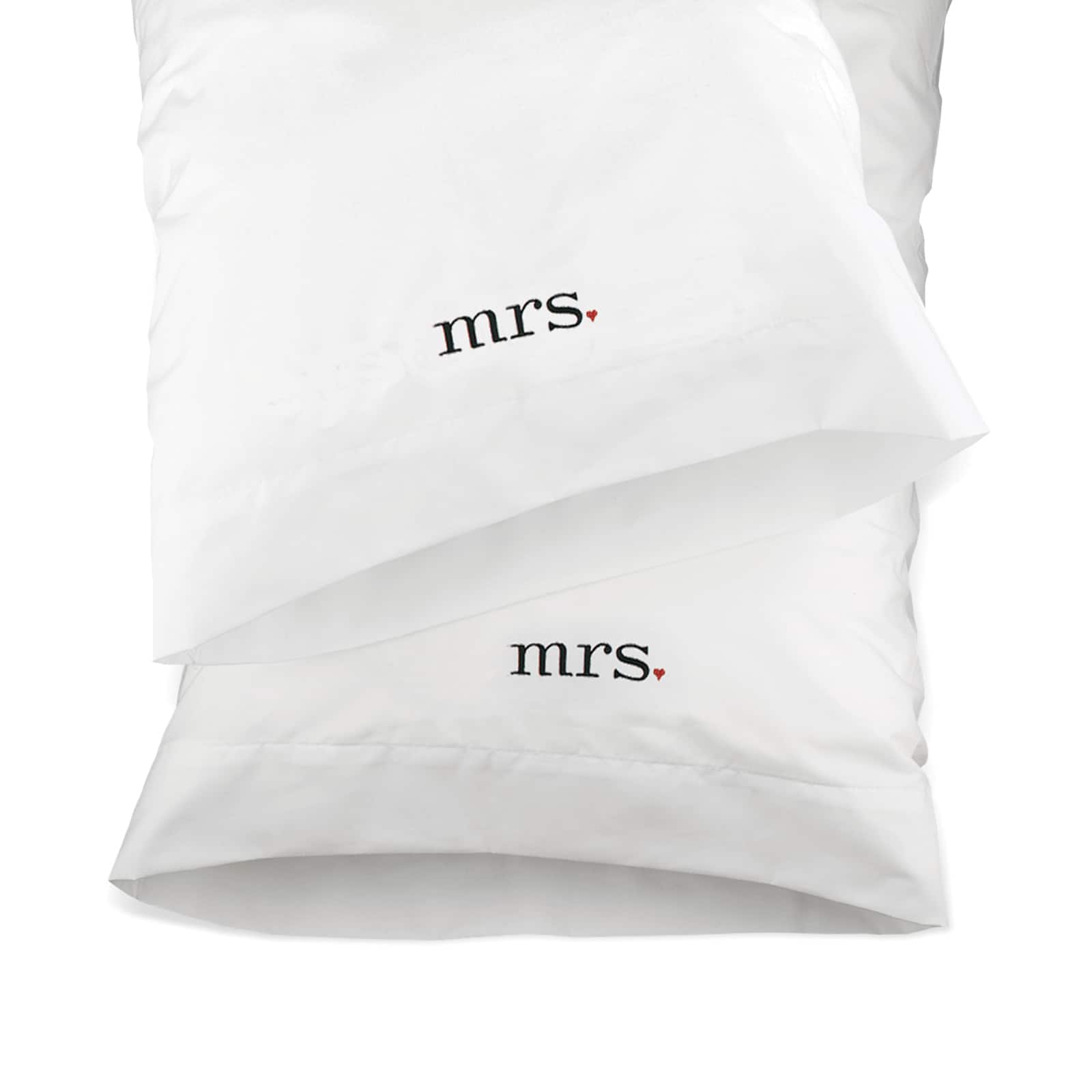 Hortense B. Hewitt Co. Pillowcase Set, Mrs. & Mrs.