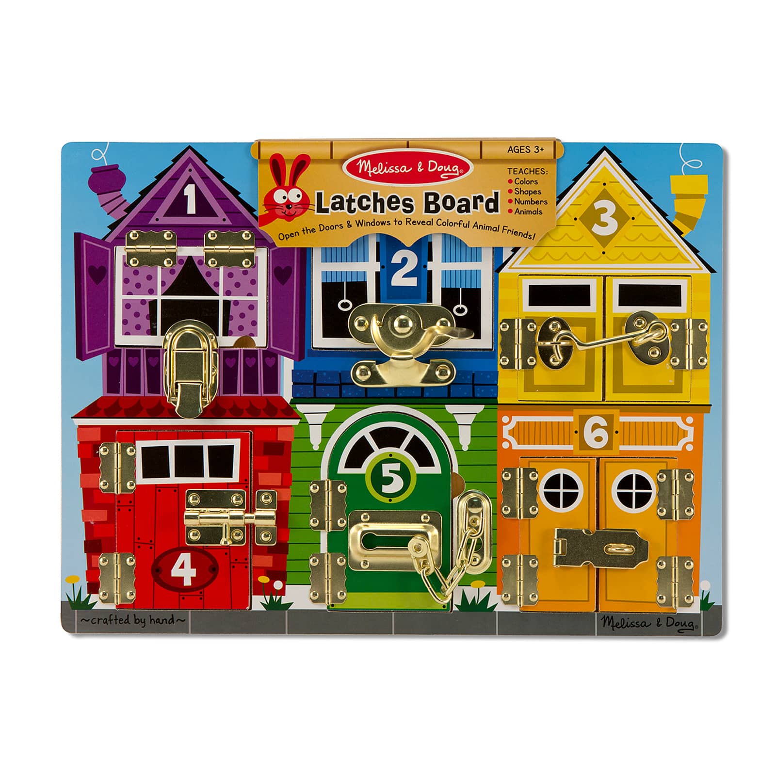 melissa & doug locks and latches board wooden educational toy