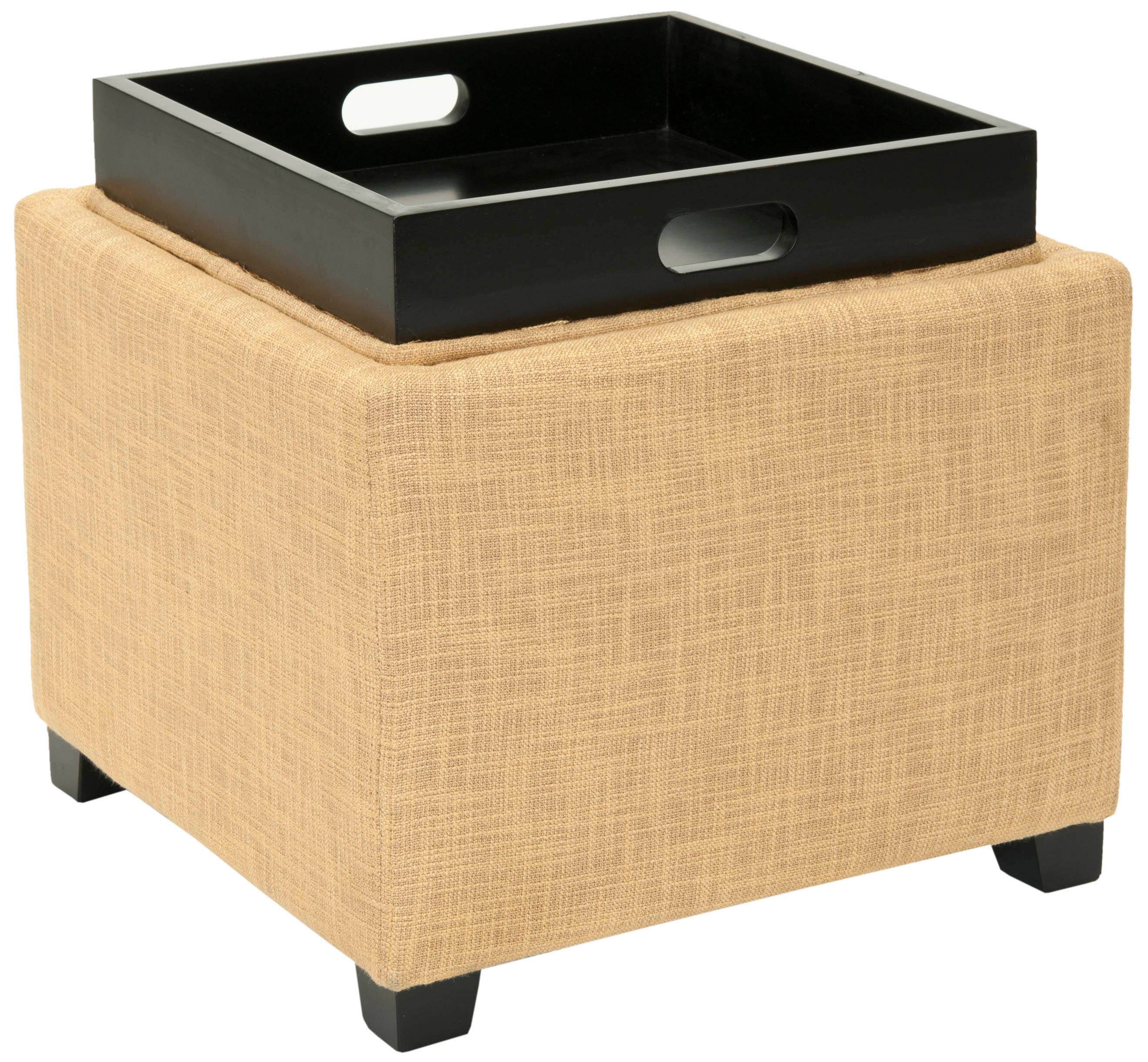 Harrison Single Tray Ottoman in Gold