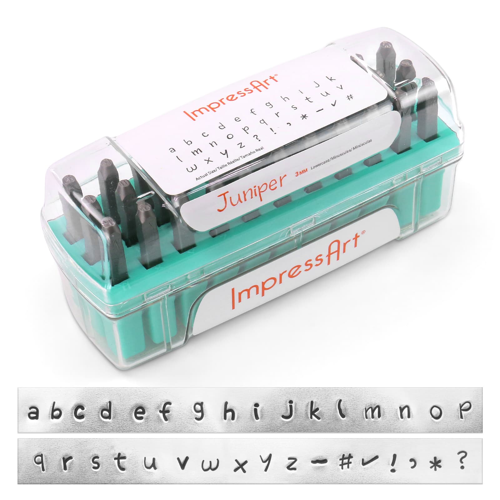 ImpressArt - Juniper Letter Stamps L-case, (3mm)