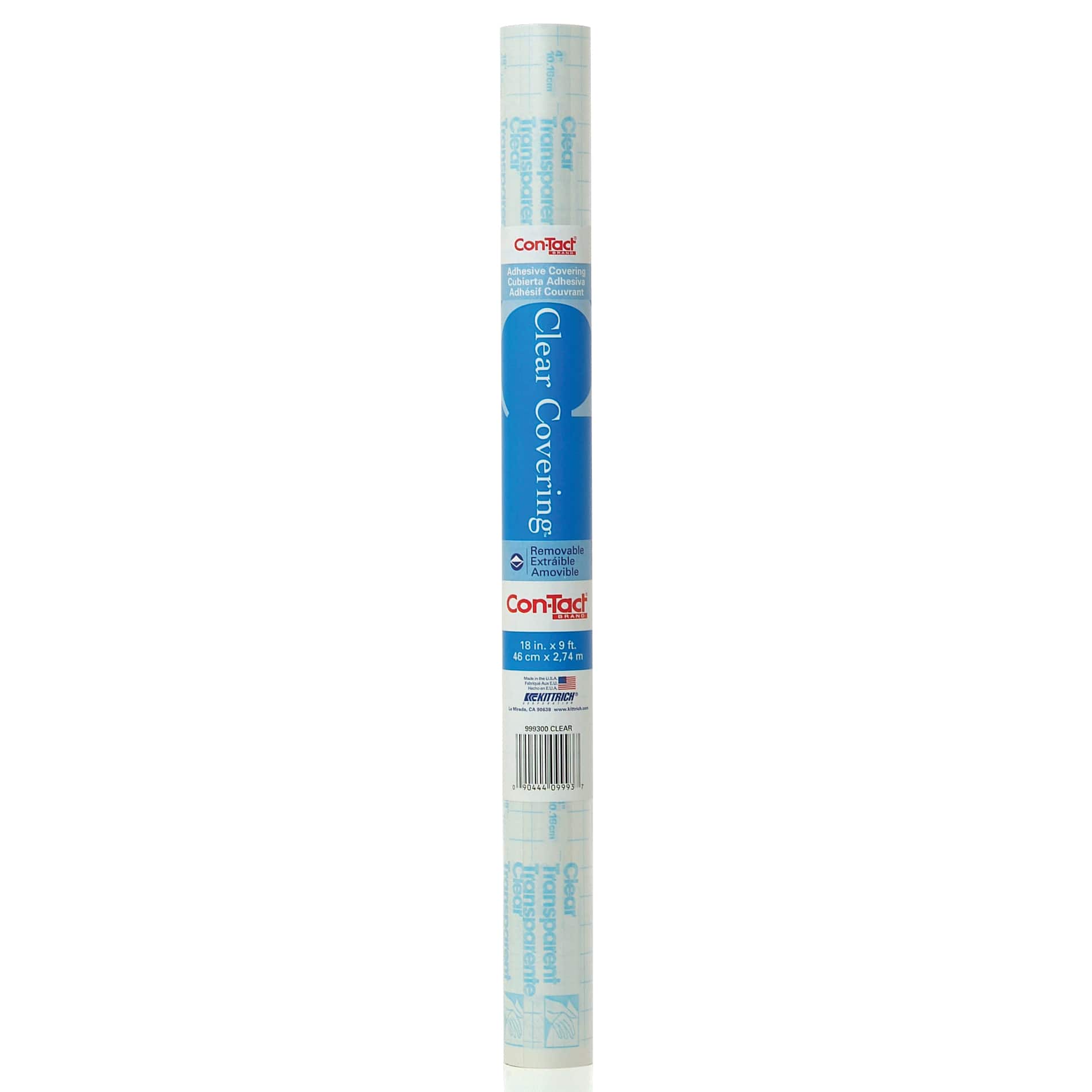 Con-tact® Clear Covering™ Clear Adhesive Roll, 18" x 9 ft, 6 Rolls