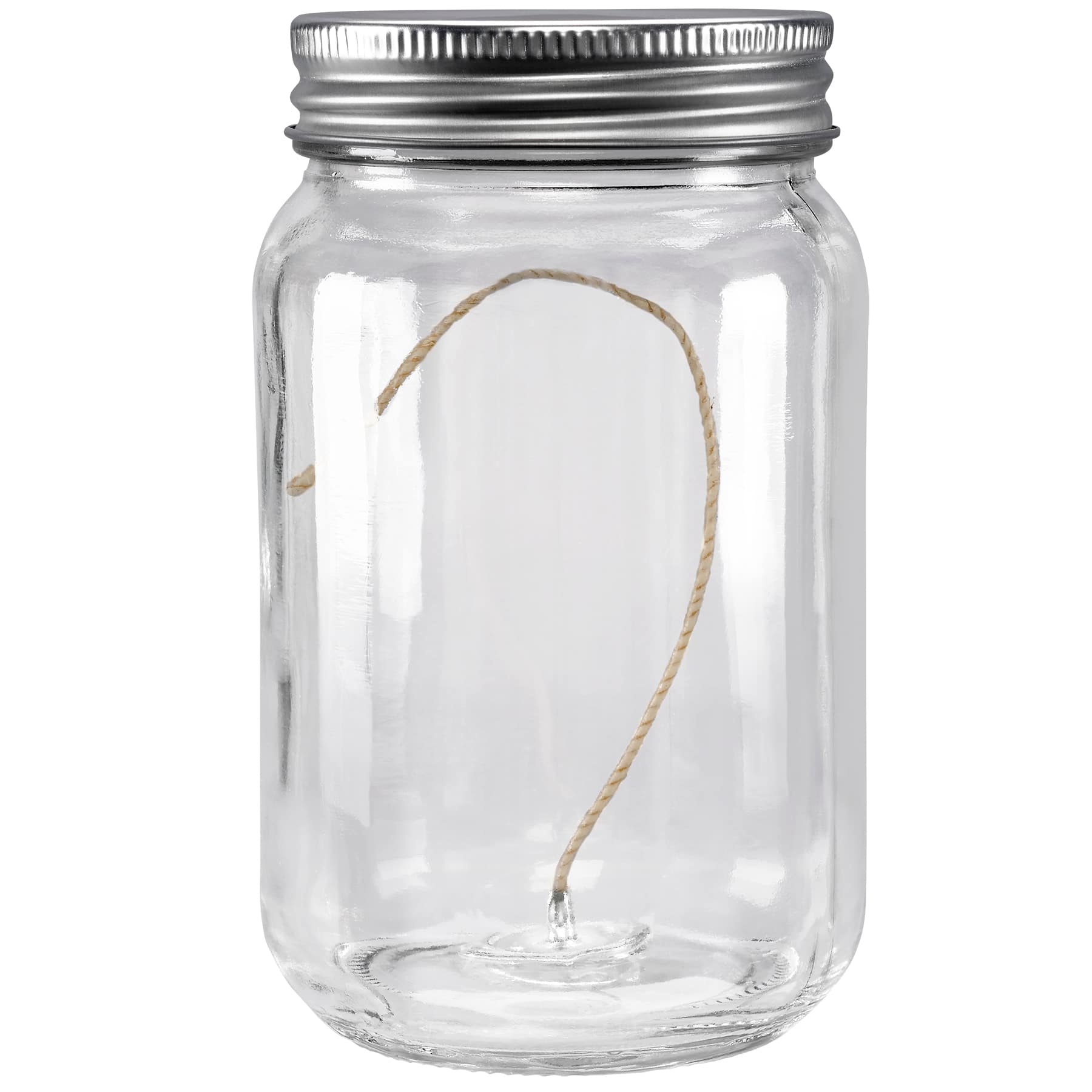 Mason Jar with Silver Metal Lid by Make Market®