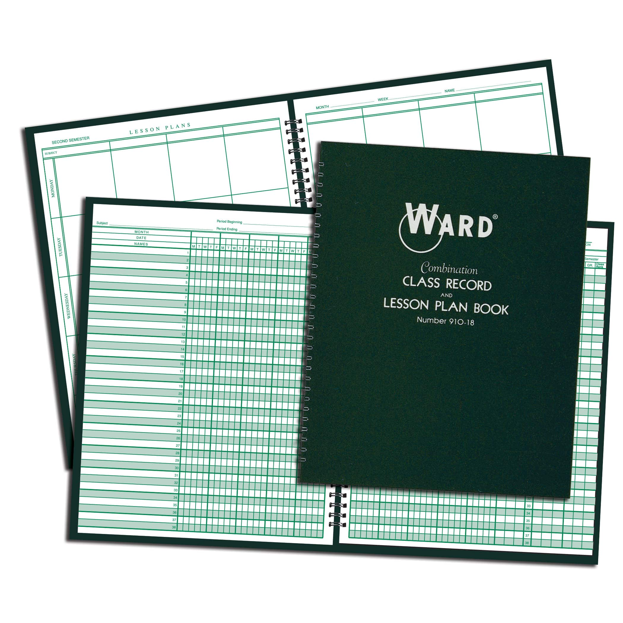 WARD&#xAE; Combination Class Record and Lesson Plan Book