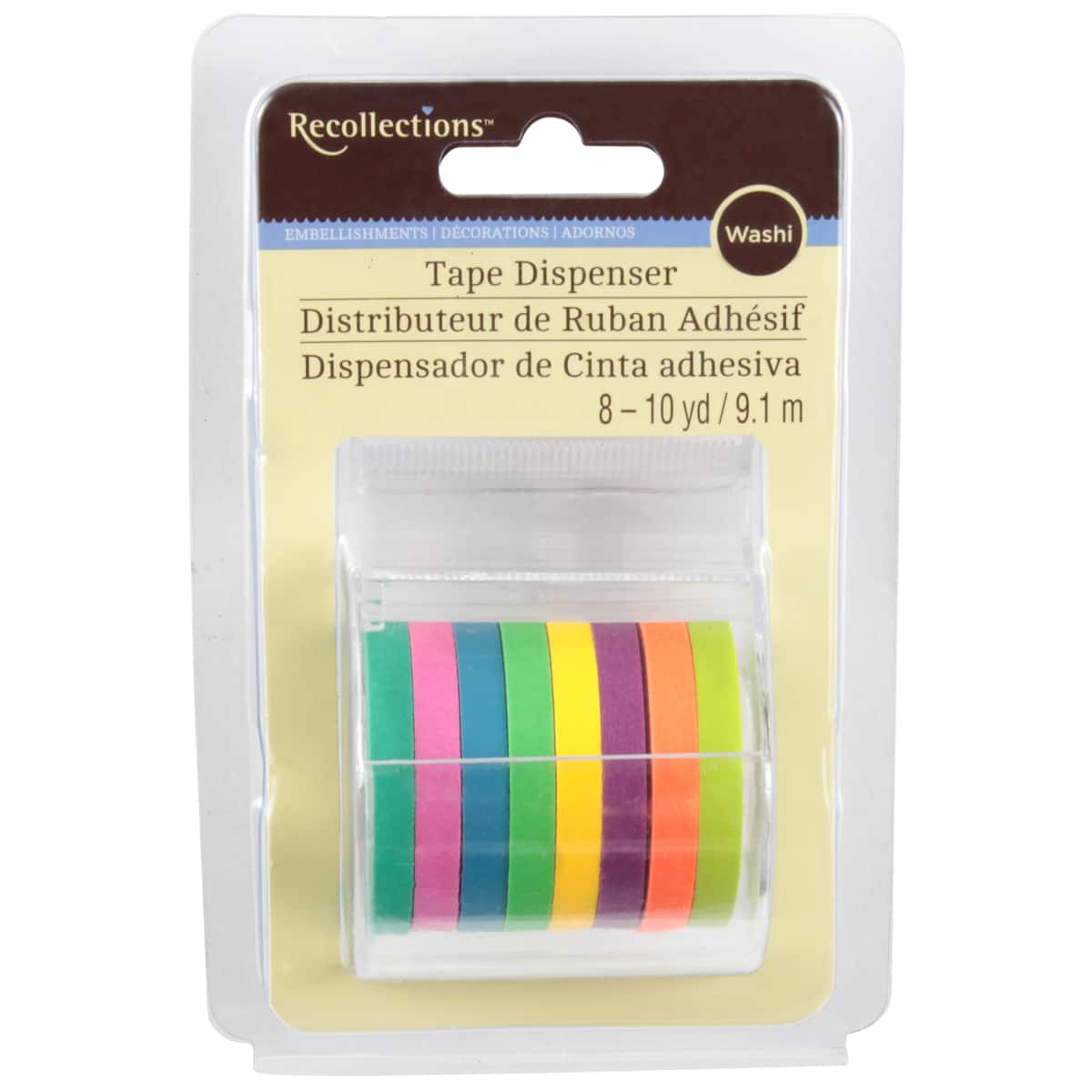 12 Pack: Neon Washi Tape Dispenser by Recollections&#x2122;